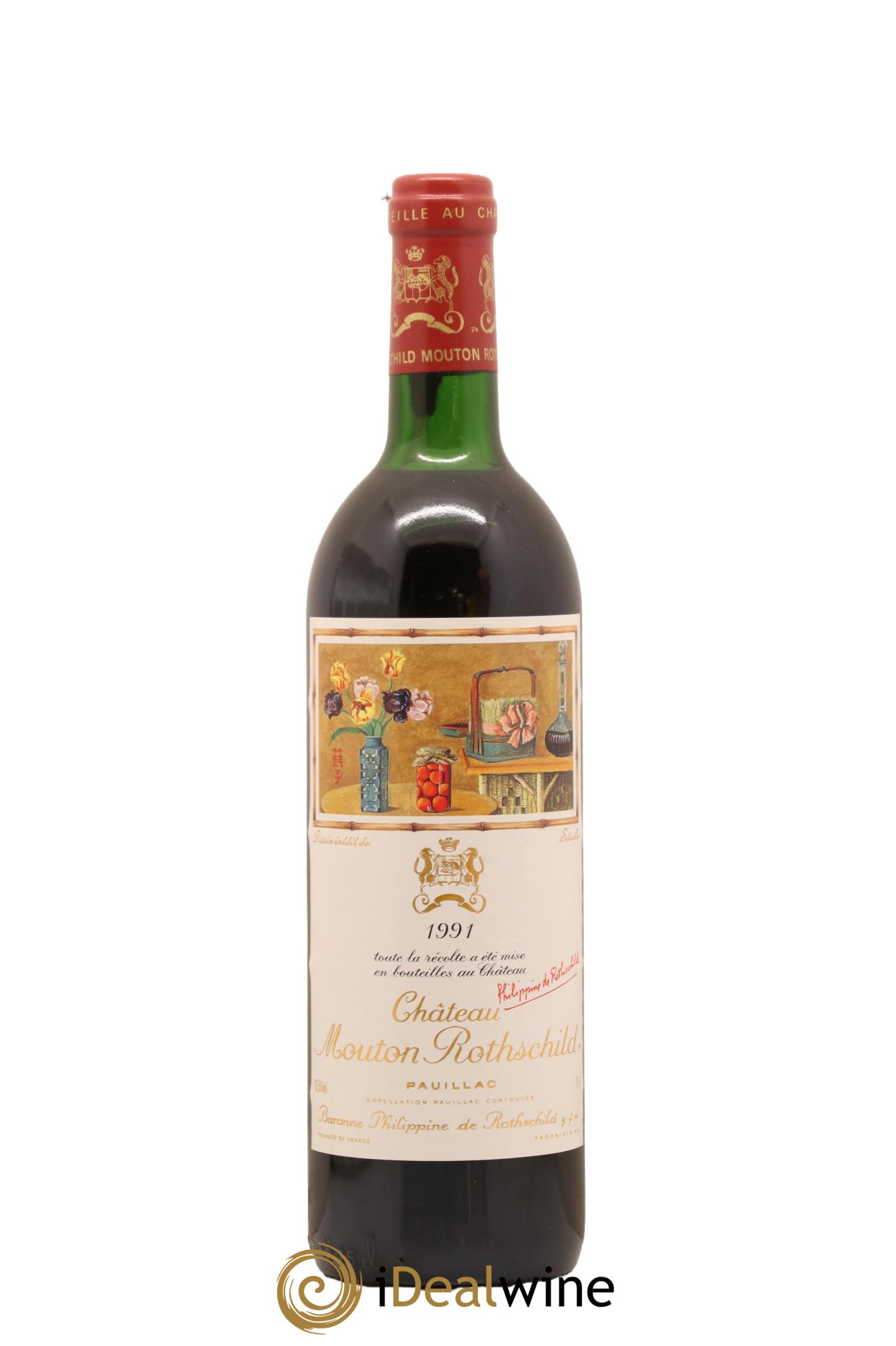 Château Mouton Rothschild 1er Grand Cru Classé 1991 - Lot de 1 bouteille - 0