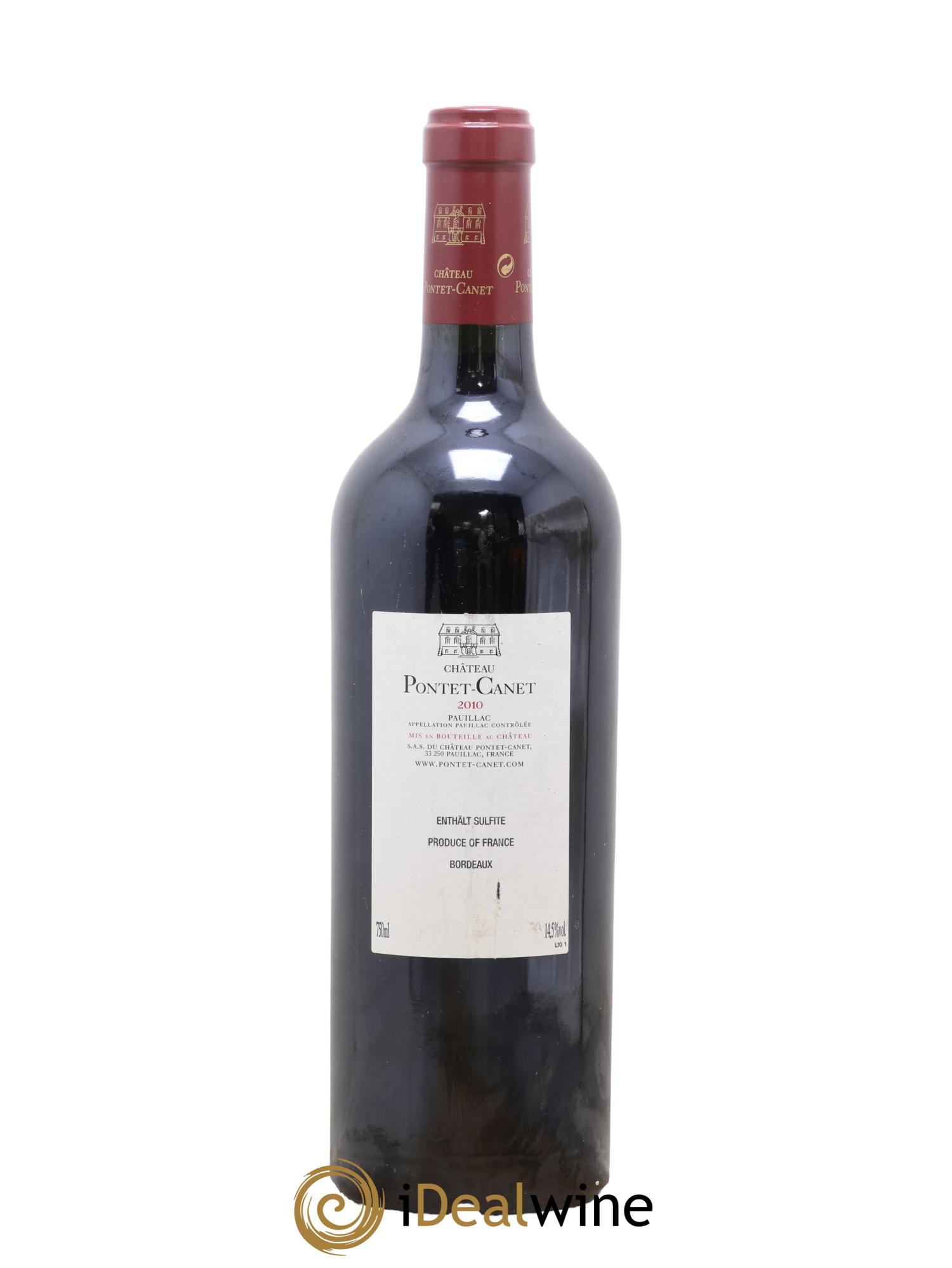 Château Pontet Canet 5ème Grand Cru Classé 2010 - Posten von 1 Flasche - 1