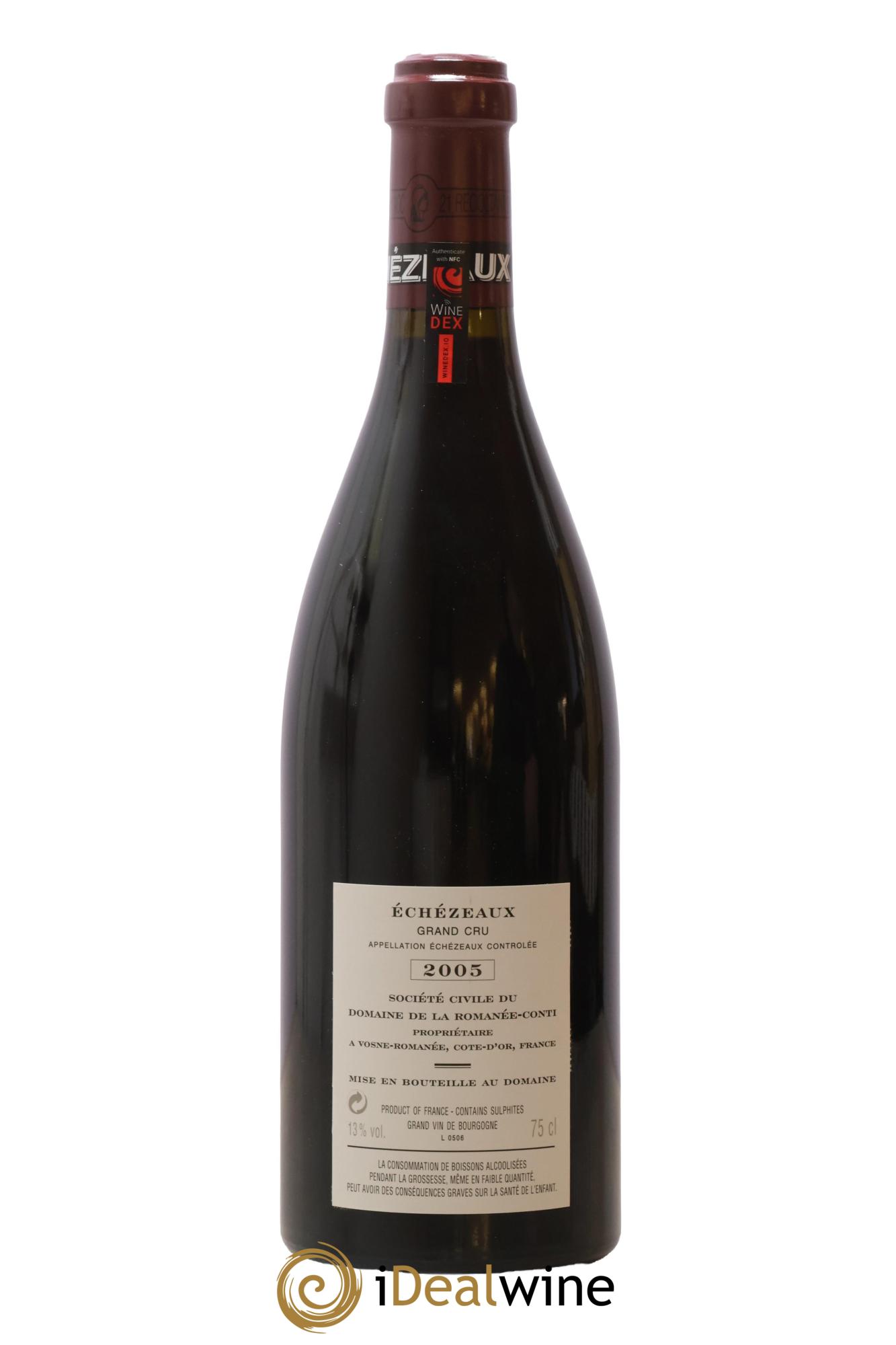 Echezeaux Grand Cru Domaine de la Romanée-Conti 2005 - Lot de 1 bouteille - 1
