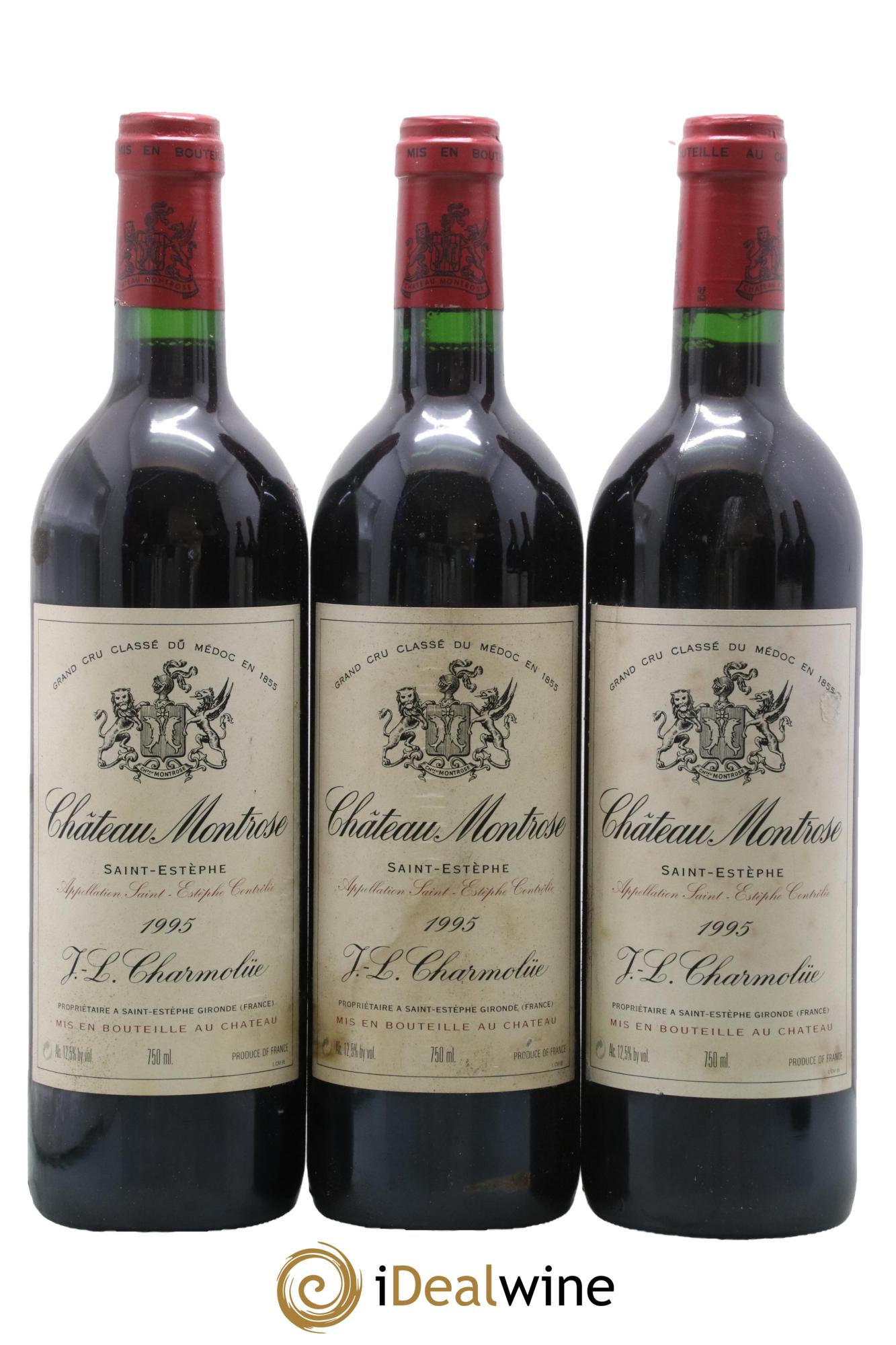 Château Montrose 2ème Grand Cru Classé 1995 - Lot de 3 bouteilles - 0