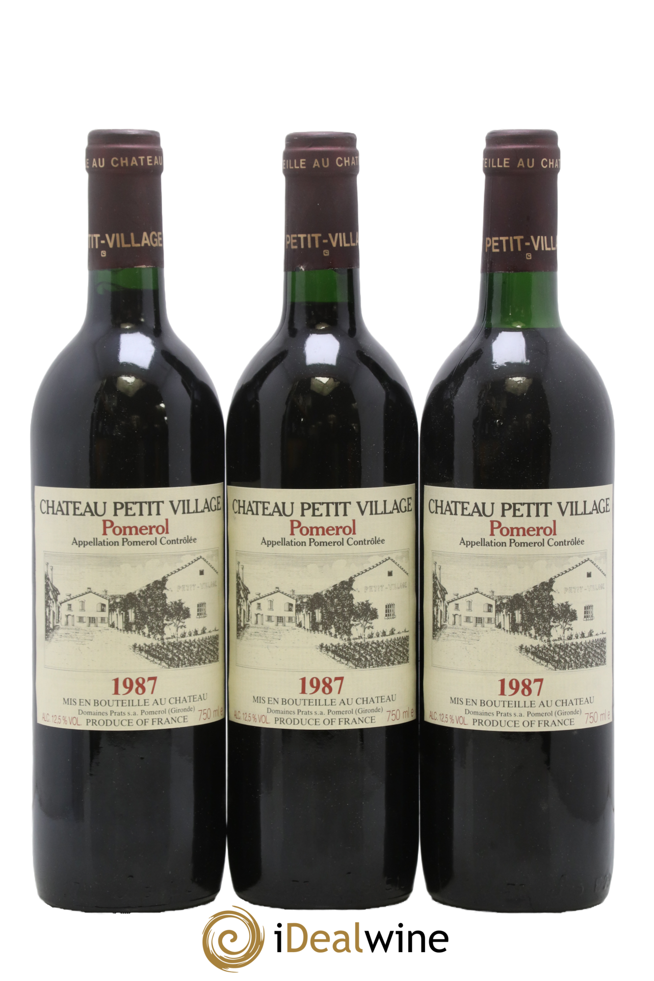 Château Petit Village 1987 - Lot de 3 bouteilles - 0