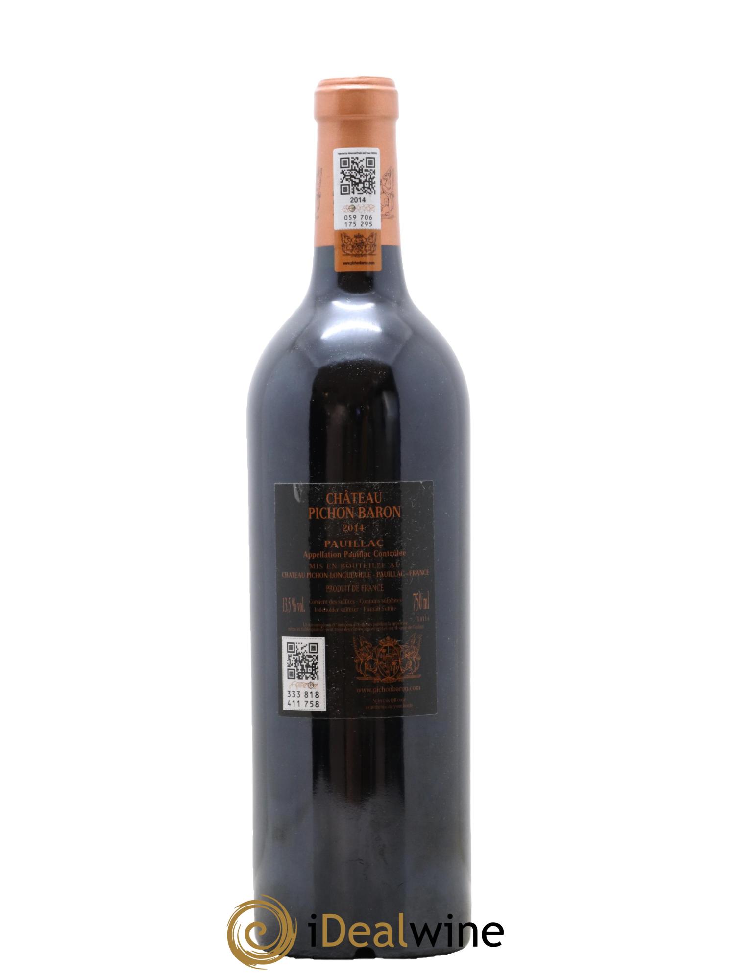 Pichon Longueville Baron 2ème Grand Cru Classé 2014 - Lot de 1 bouteille - 1