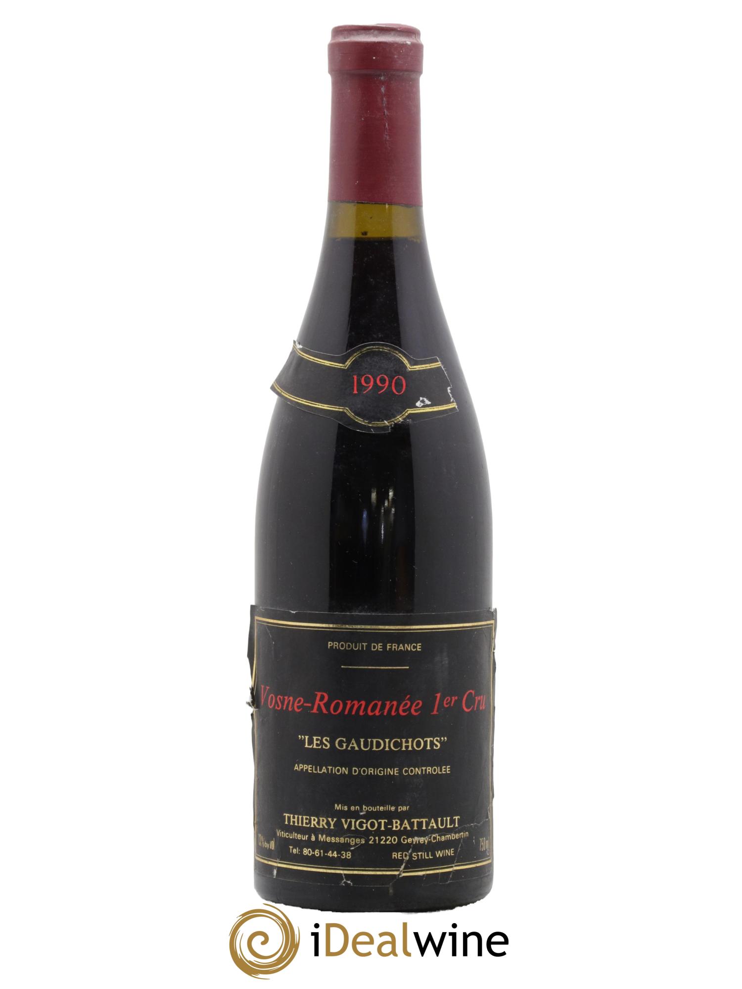 Vosne-Romanée 1er Cru Les Gaudichots Thierry Vigot-Battault 1990 - Lotto di 1 bottiglia - 0