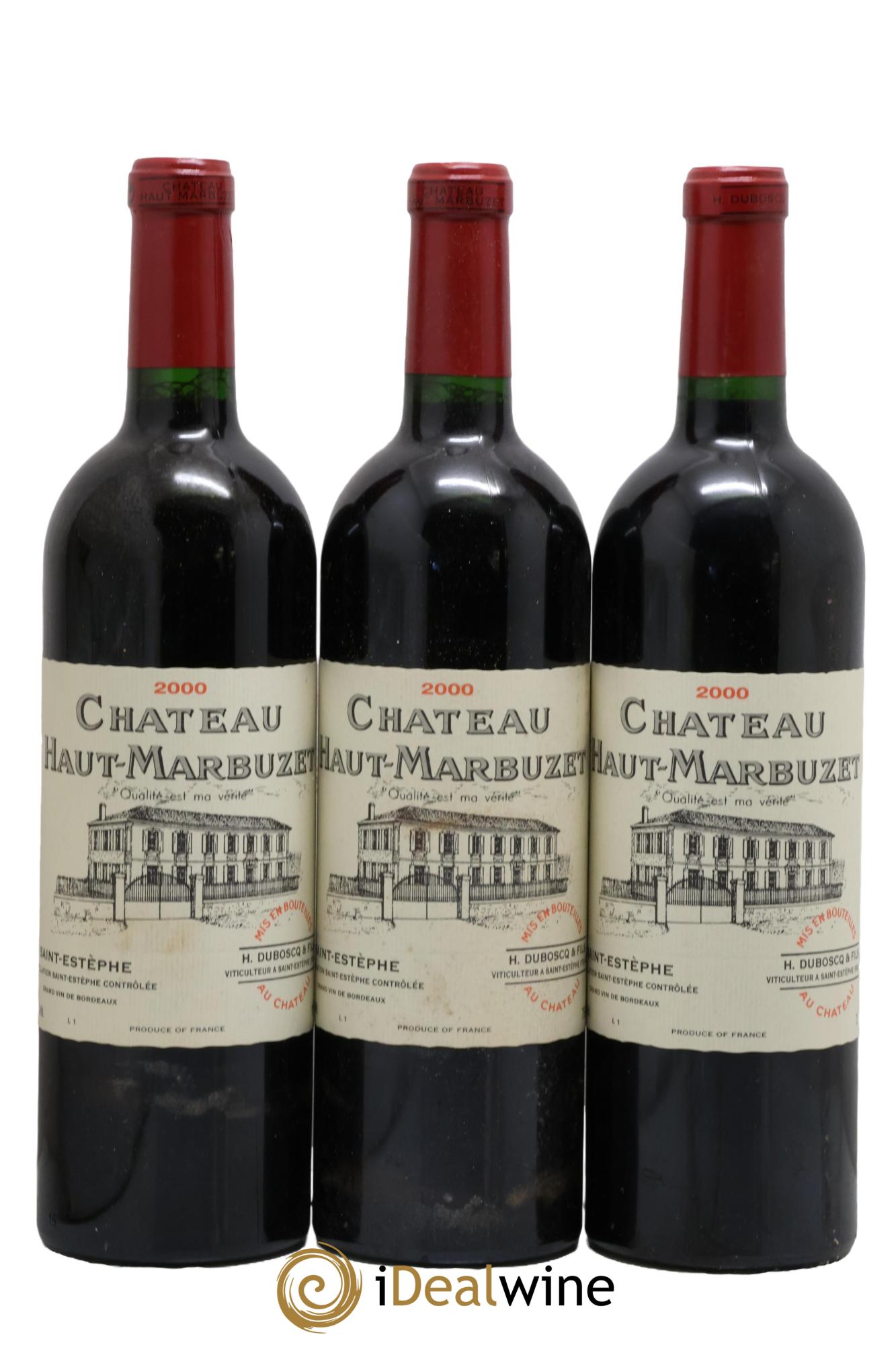 Château Haut Marbuzet 2000 - Posten von 3 Flaschen - 0