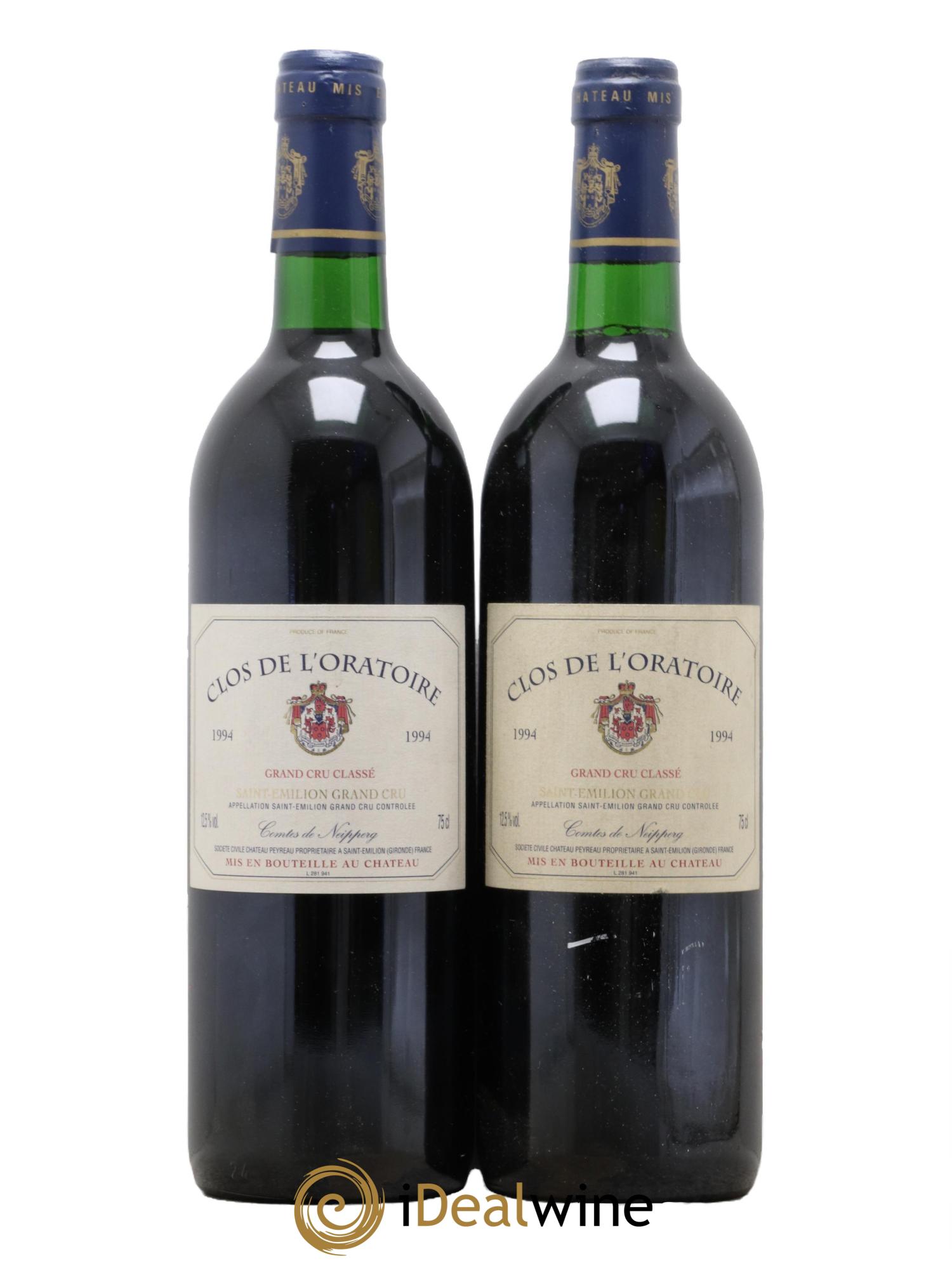 Clos de l'Oratoire Grand Cru Classé 1994 - Lot de 2 bouteilles - 0