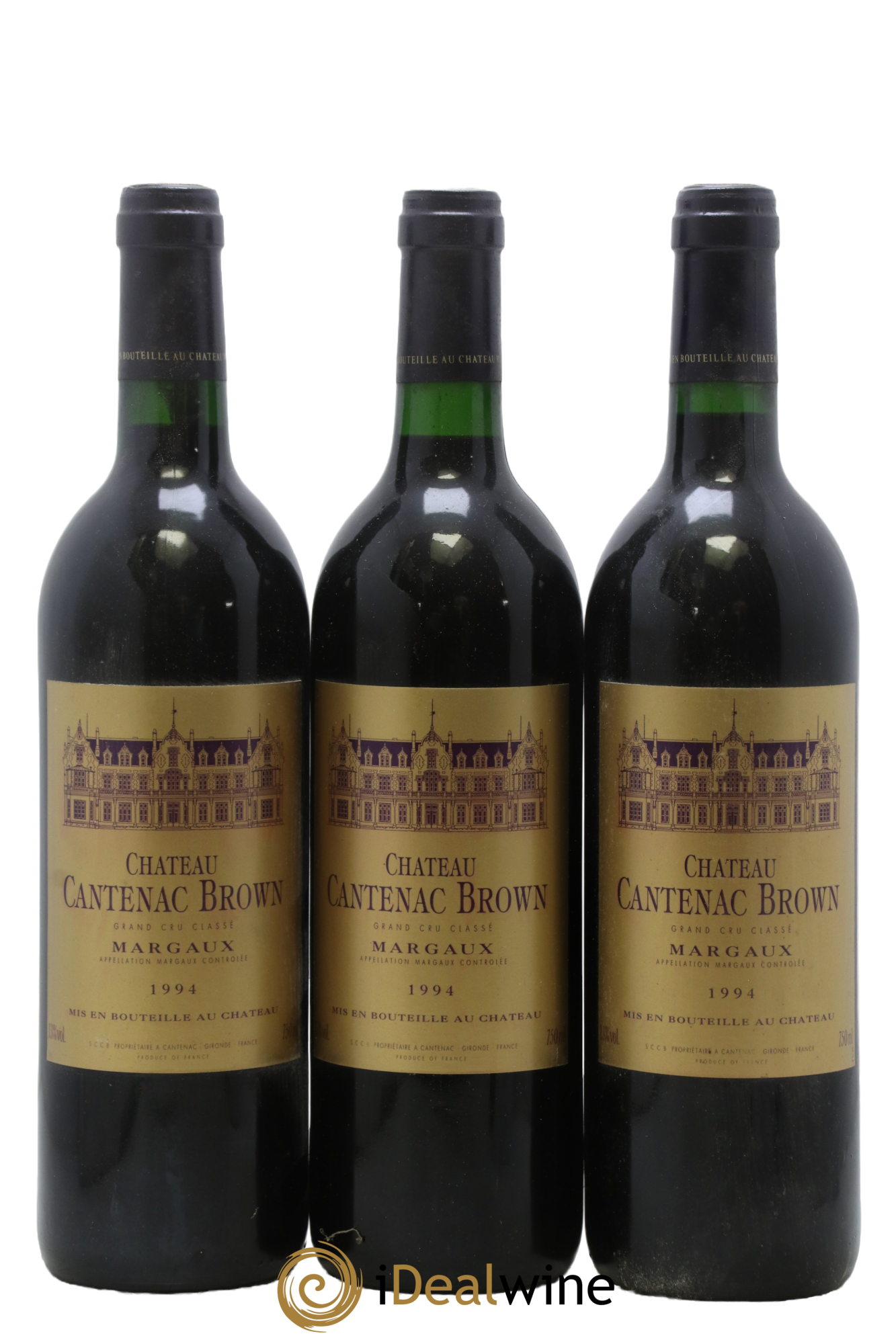 Château Cantenac Brown 3ème Grand Cru Classé 1994 - Lot de 3 bouteilles - 0