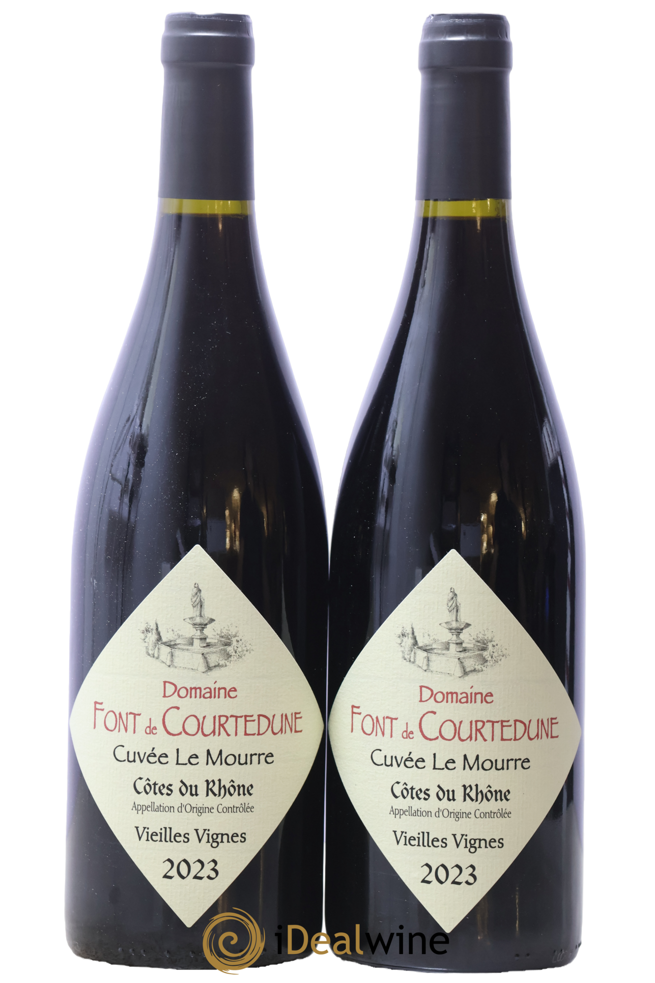 Côtes-du-Rhône-Villages Vieilles Vignes Font de Courtedune 2023 - Lot of 2 bottles - 0