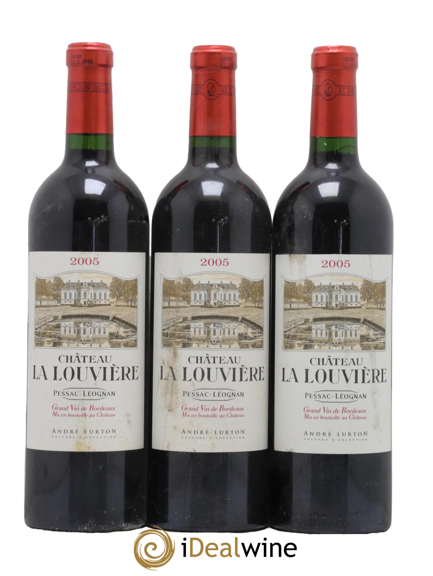 Château la Louvière 2005 - Lot de 3 bouteilles - 0