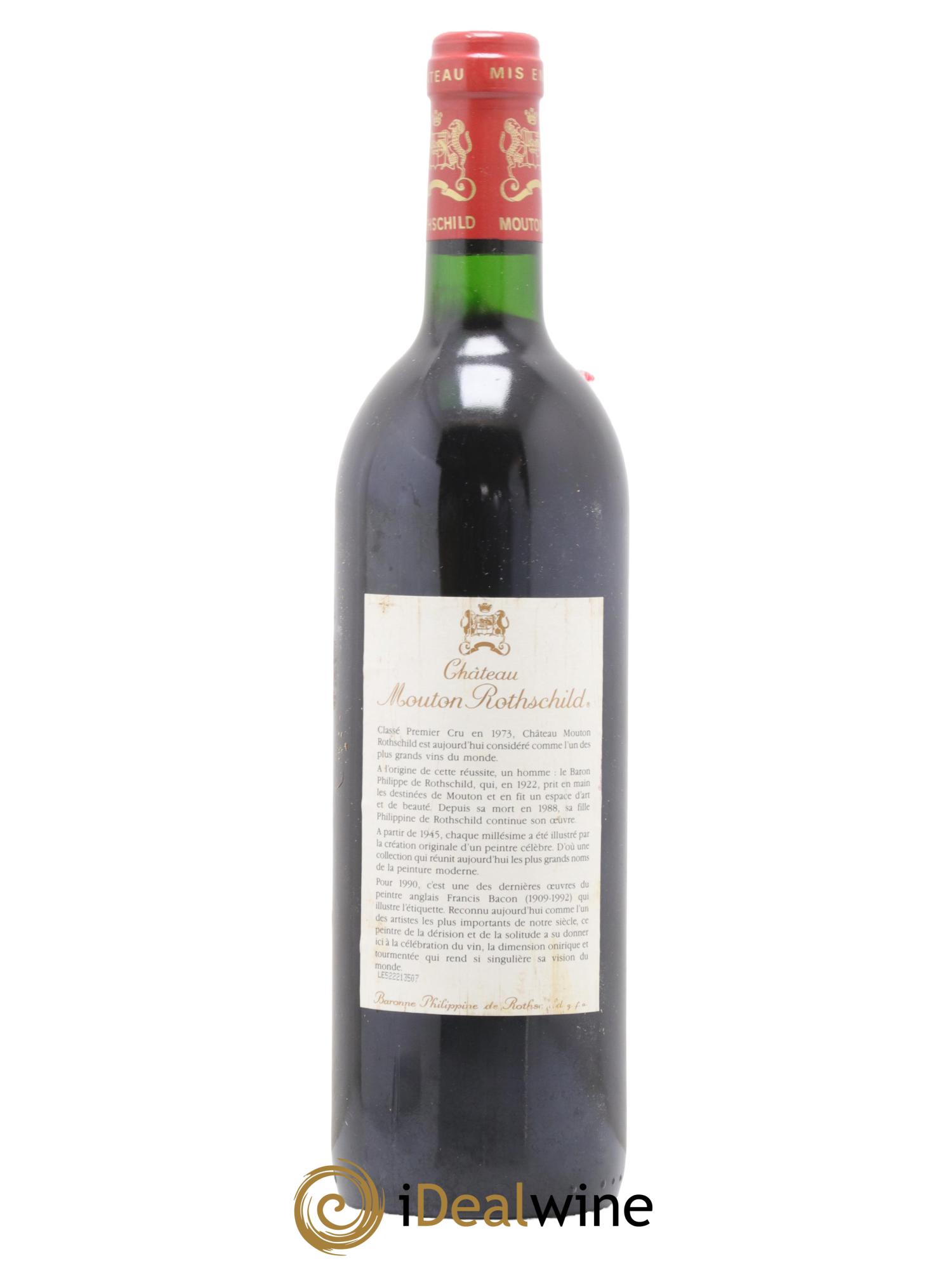 Château Mouton Rothschild 1er Grand Cru Classé 1990 - Lot de 1 bouteille - 1