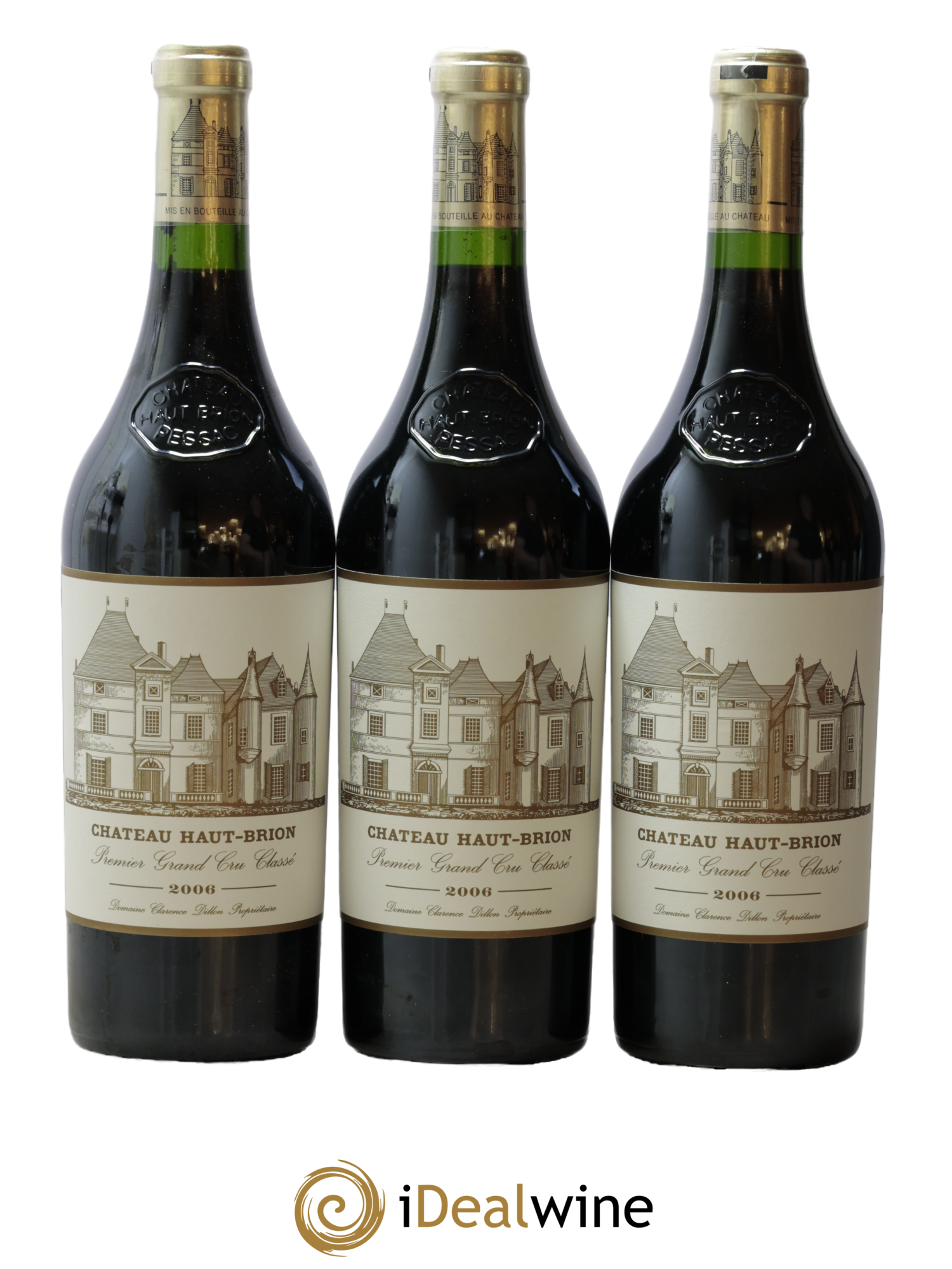 Château Haut Brion 1er Grand Cru Classé 2006 - Lot de 3 bouteilles - 0