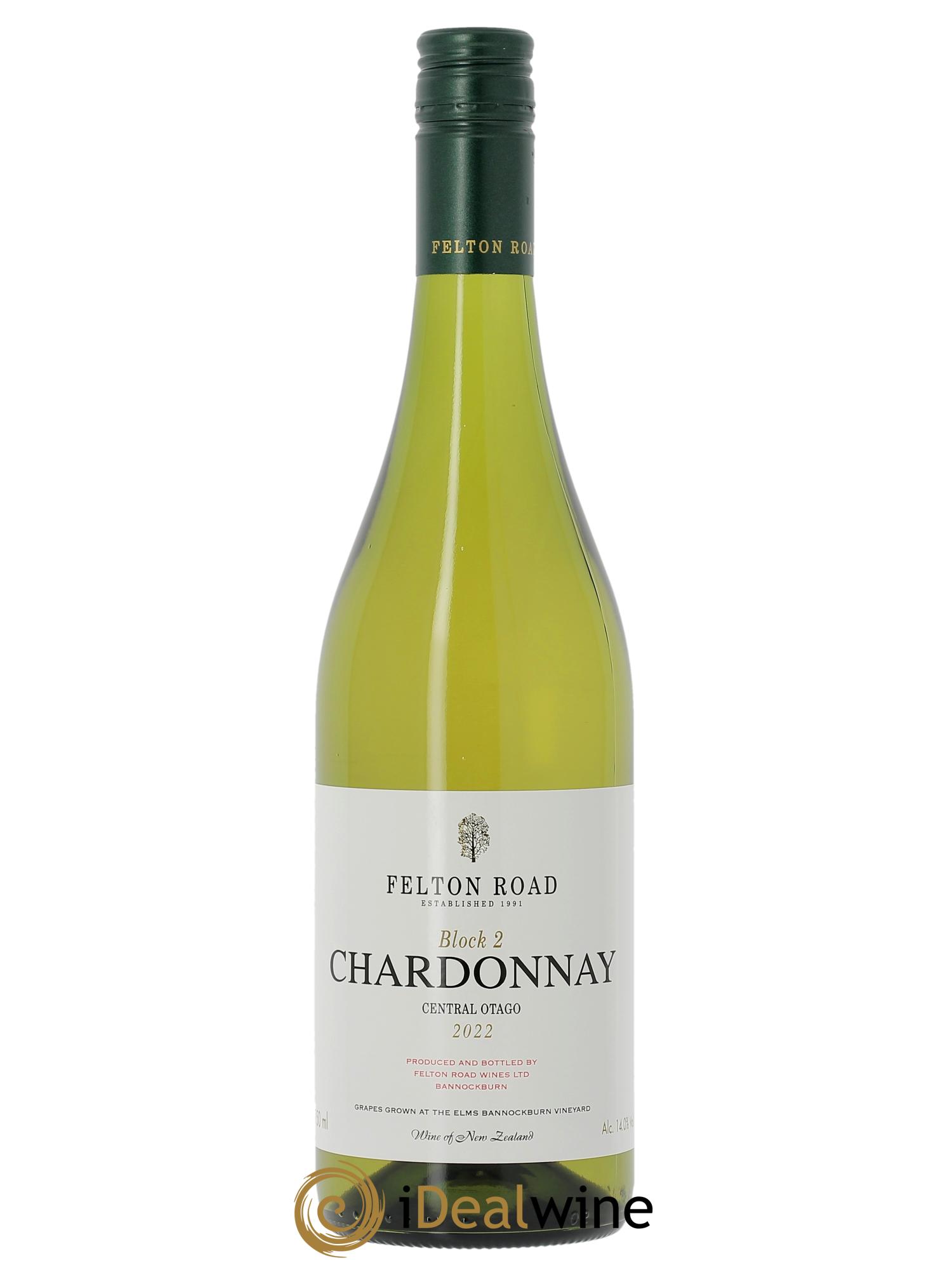 Central Otago Felton Road Block 2 Chardonnay 2022 - Lotto di 1 bottiglia - 0