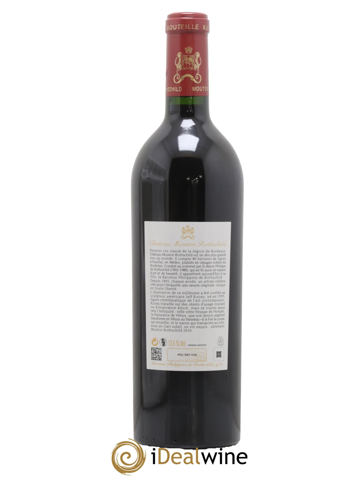 Château Mouton Rothschild 1er Grand Cru Classé 2010 - Lot de 1 bouteille - 1