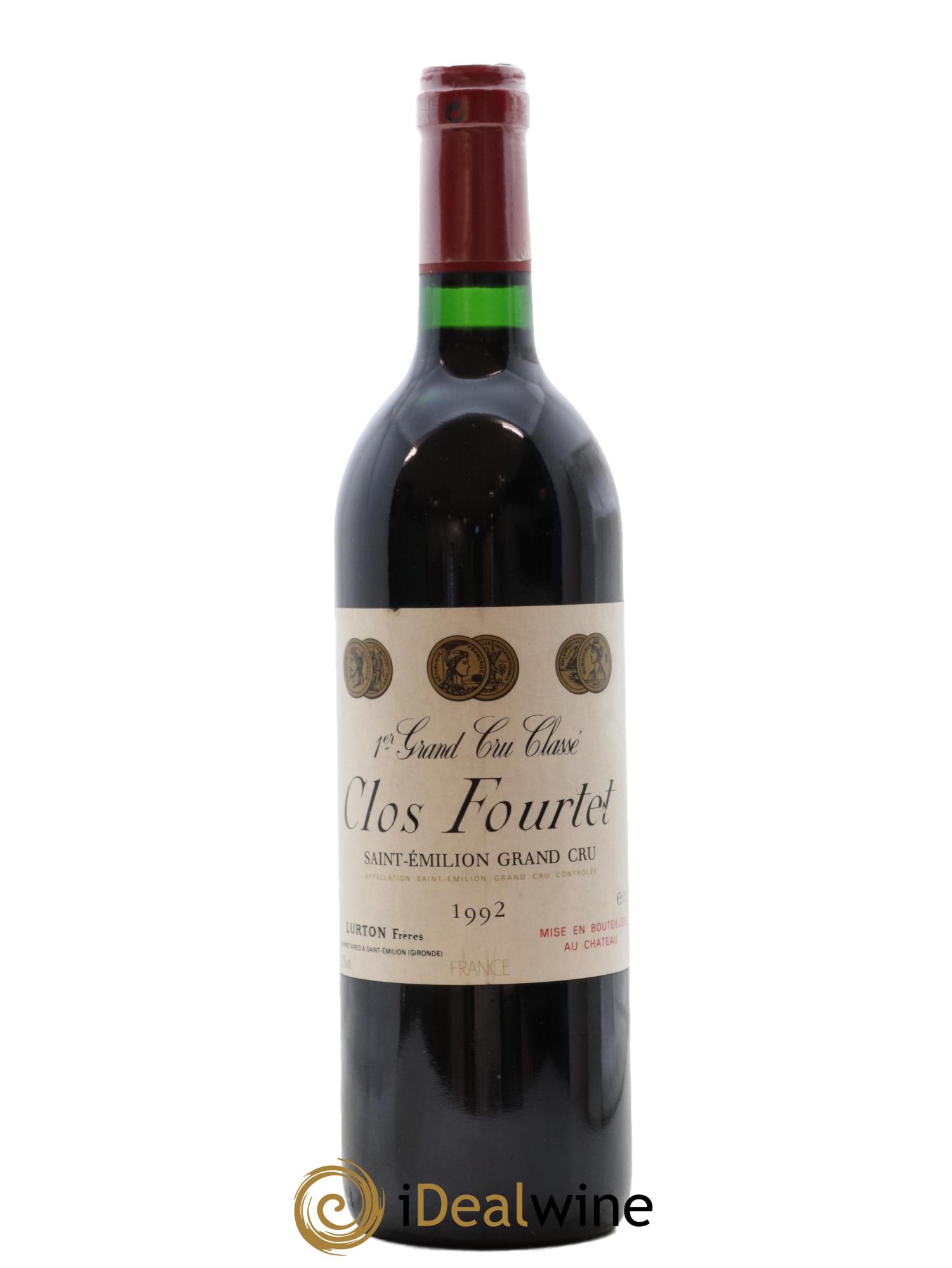 Clos Fourtet 1er Grand Cru Classé B 1992 - Posten von 1 Flasche - 0
