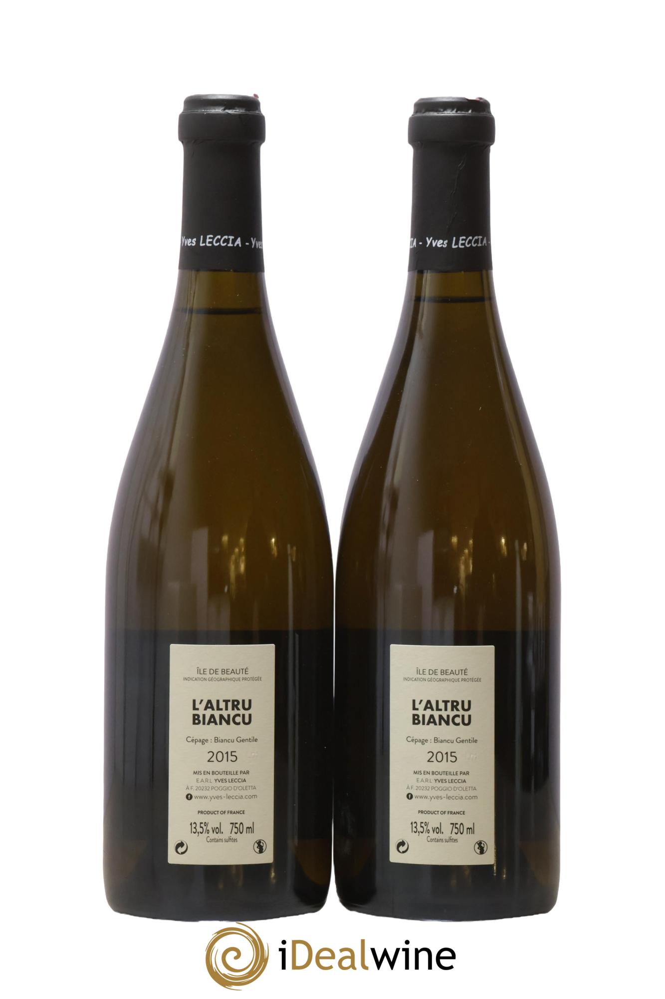 IGP Ile de Beauté L'Altru Biancu Yves Leccia 2015 - Posten von 2 Flaschen - 1