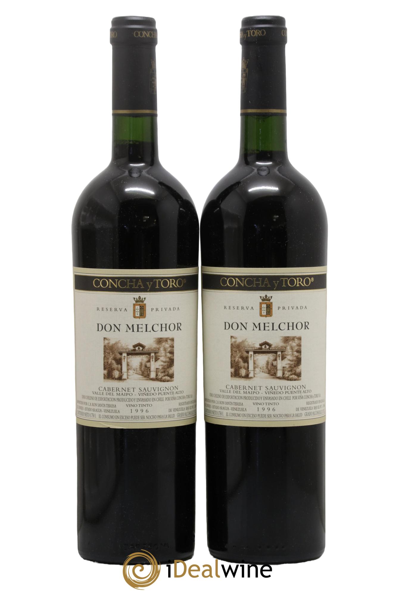 Chili Cabernet Sauvignon Puente Alto Don Melchor Reserva Privaada Concha y Toro 1996 - Lot of 2 bottles - 0