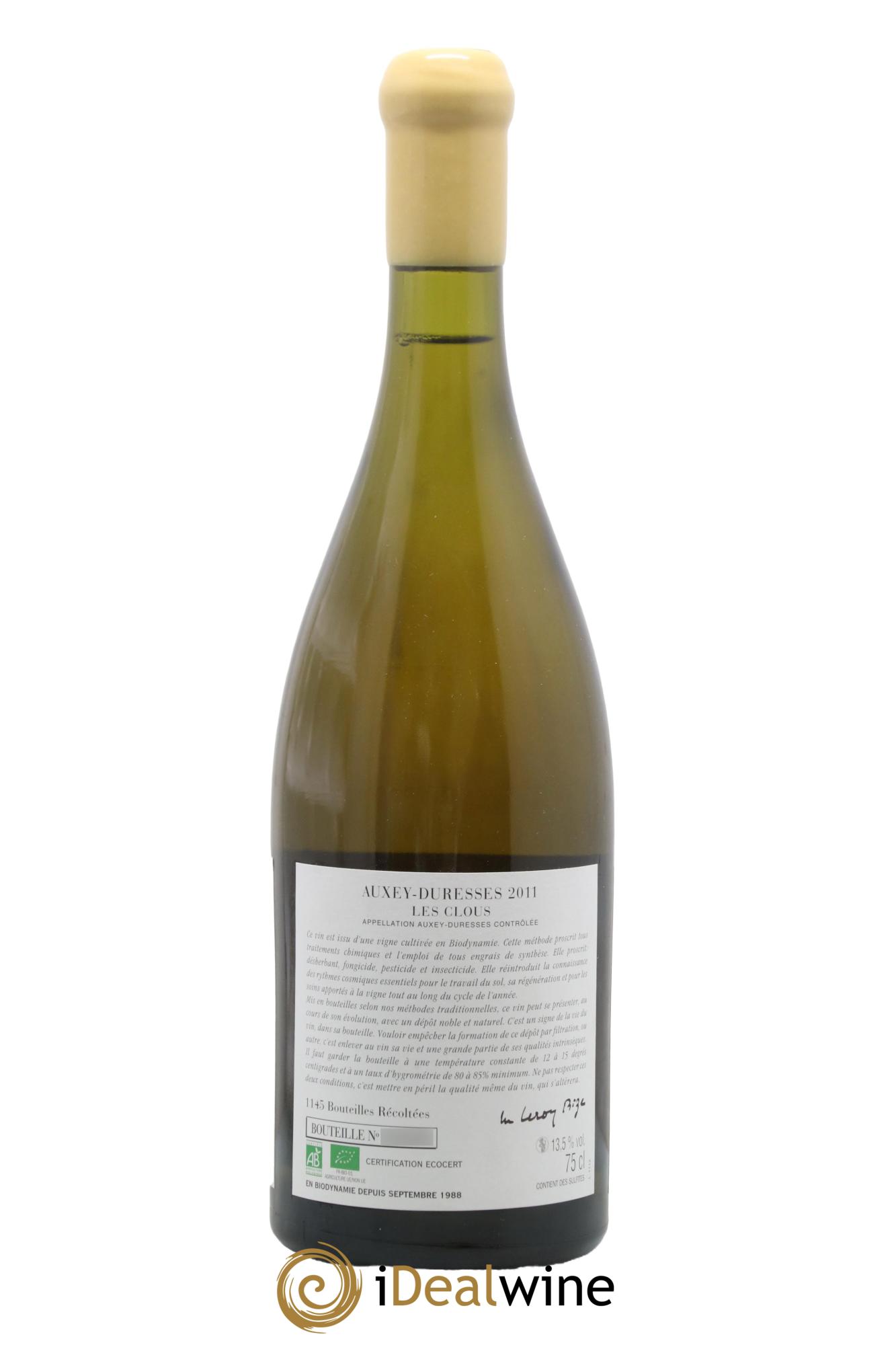 Auxey-Duresses Les Clous d'Auvenay (Domaine) 2011 - Lotto di 1 bottiglia - 1