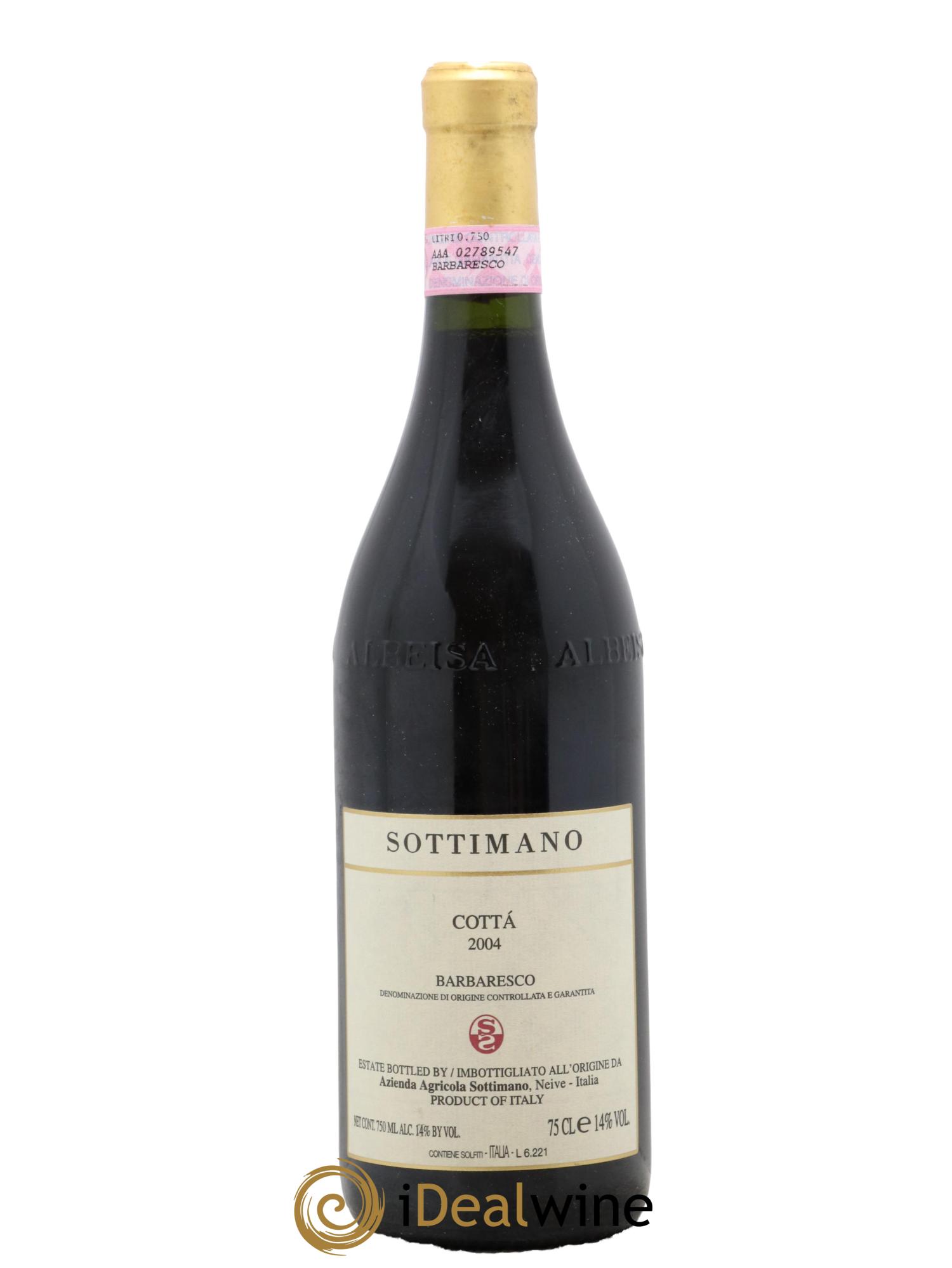 Barbaresco DOCG Cottà Sottimano 2004 - Lot de 1 bouteille - 0