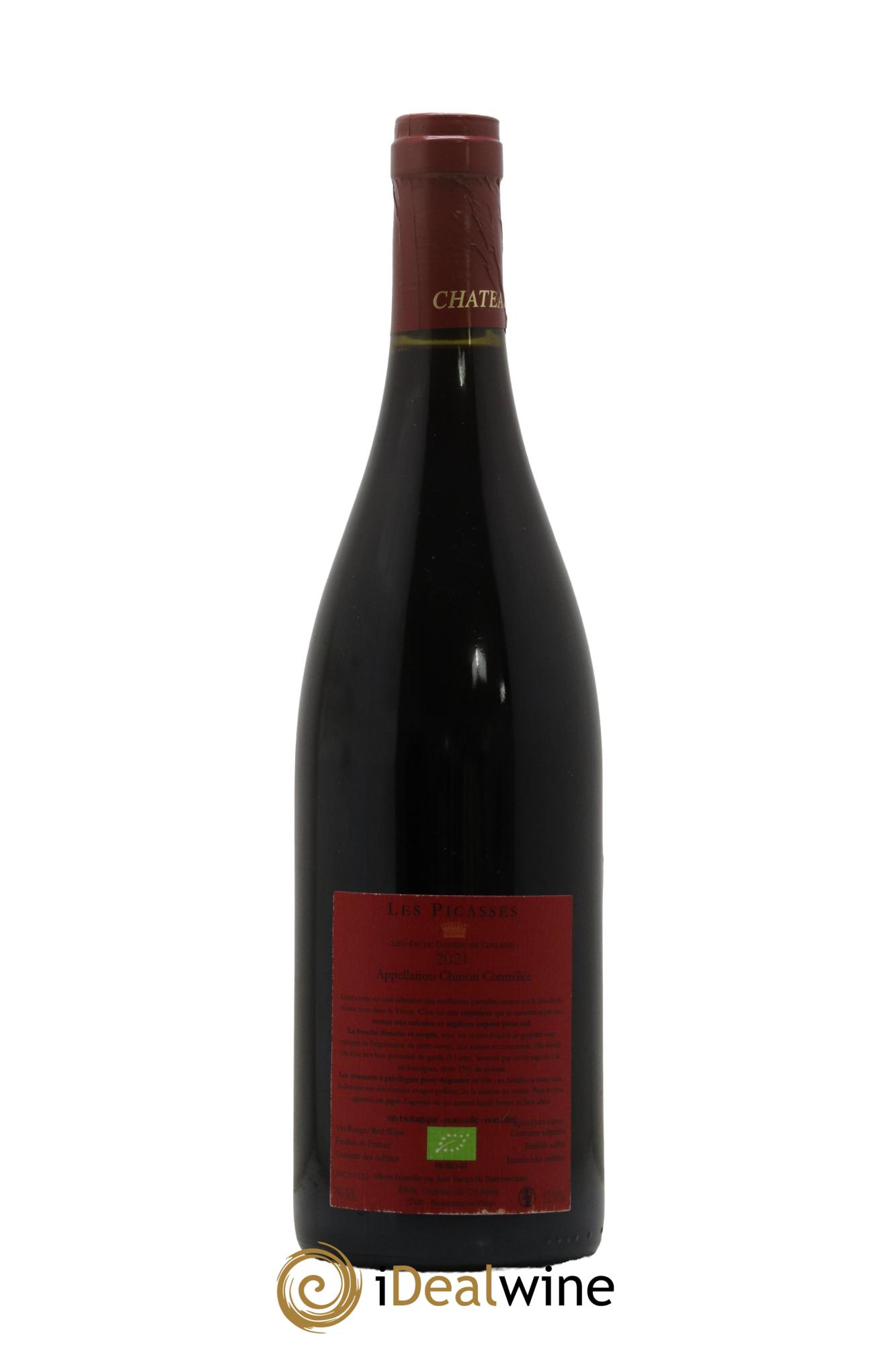 Chinon Les Picasses Château De Coulaine 2021 - Lot de 1 bouteille - 1