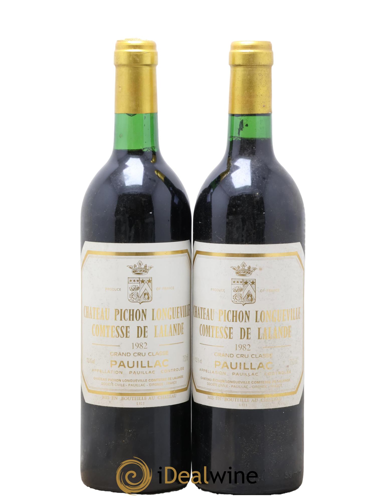 Château Pichon Longueville Comtesse de Lalande 2ème Grand Cru Classé 1982 - Lotto di 2 bottiglie - 0