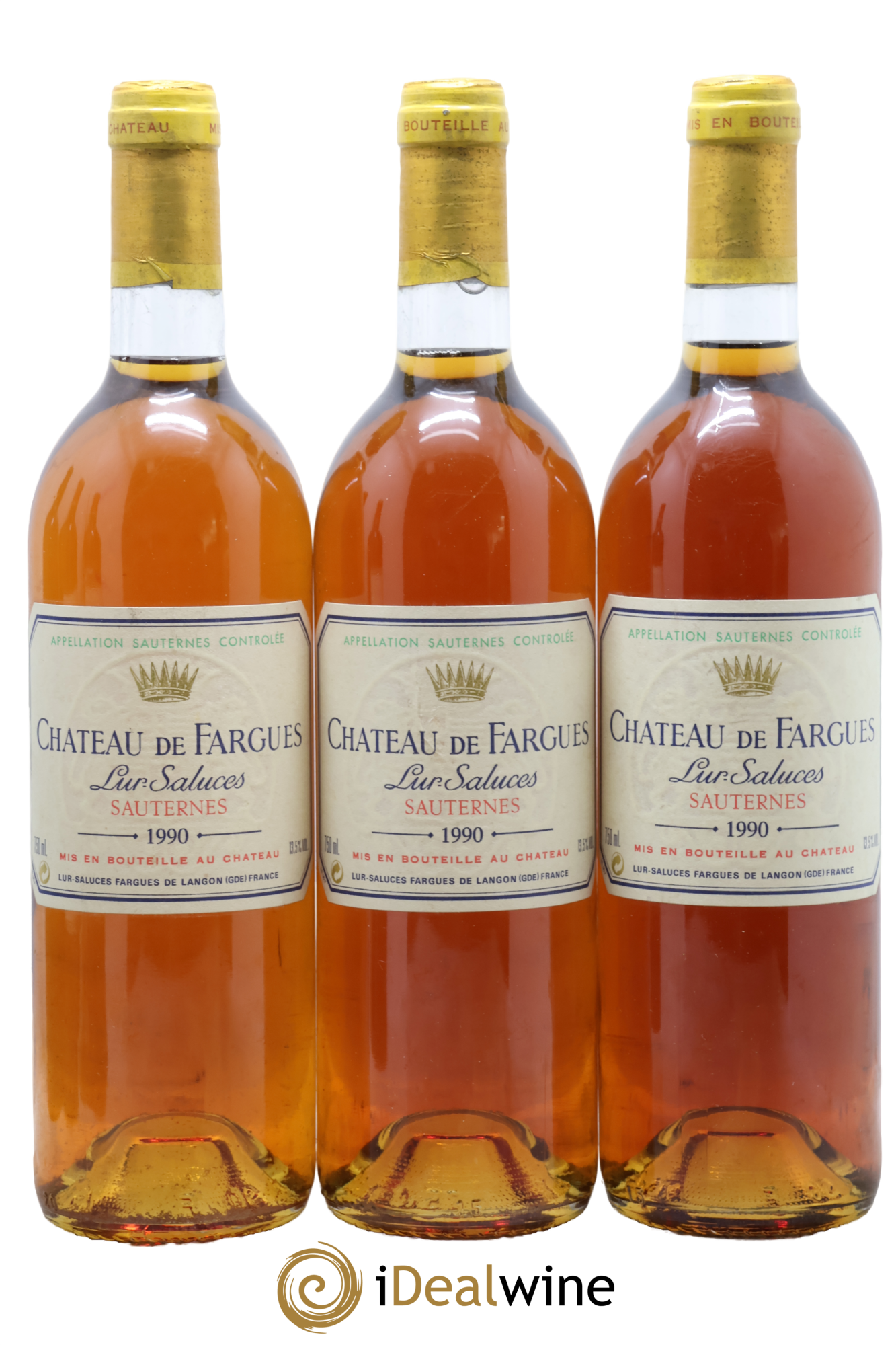 Château de Fargues 1990 - Lot de 3 bouteilles - 0