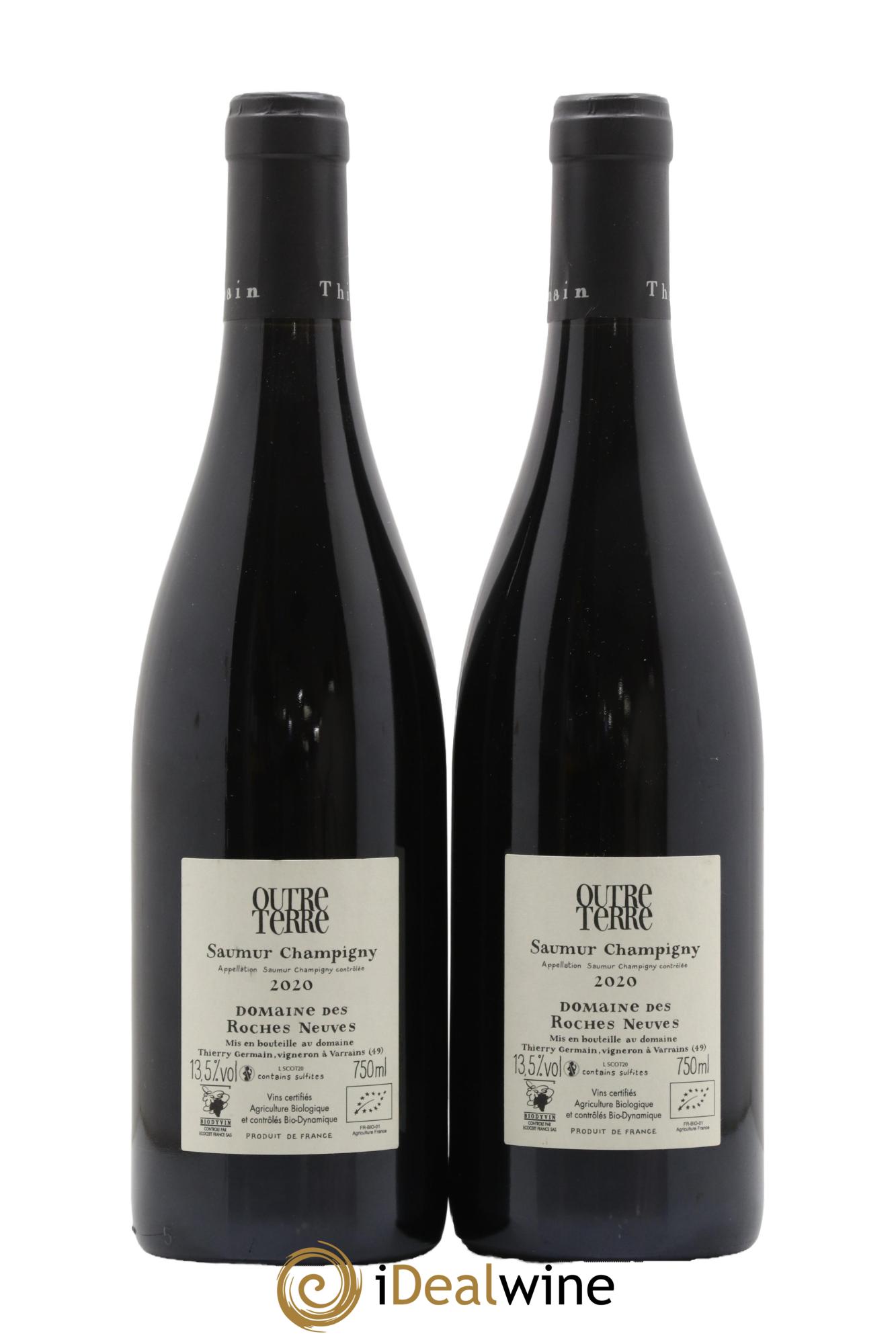 Saumur-Champigny Outre Terre Domaine des Roches Neuves - Thierry Germain 2020 - Posten von 2 Flaschen - 1