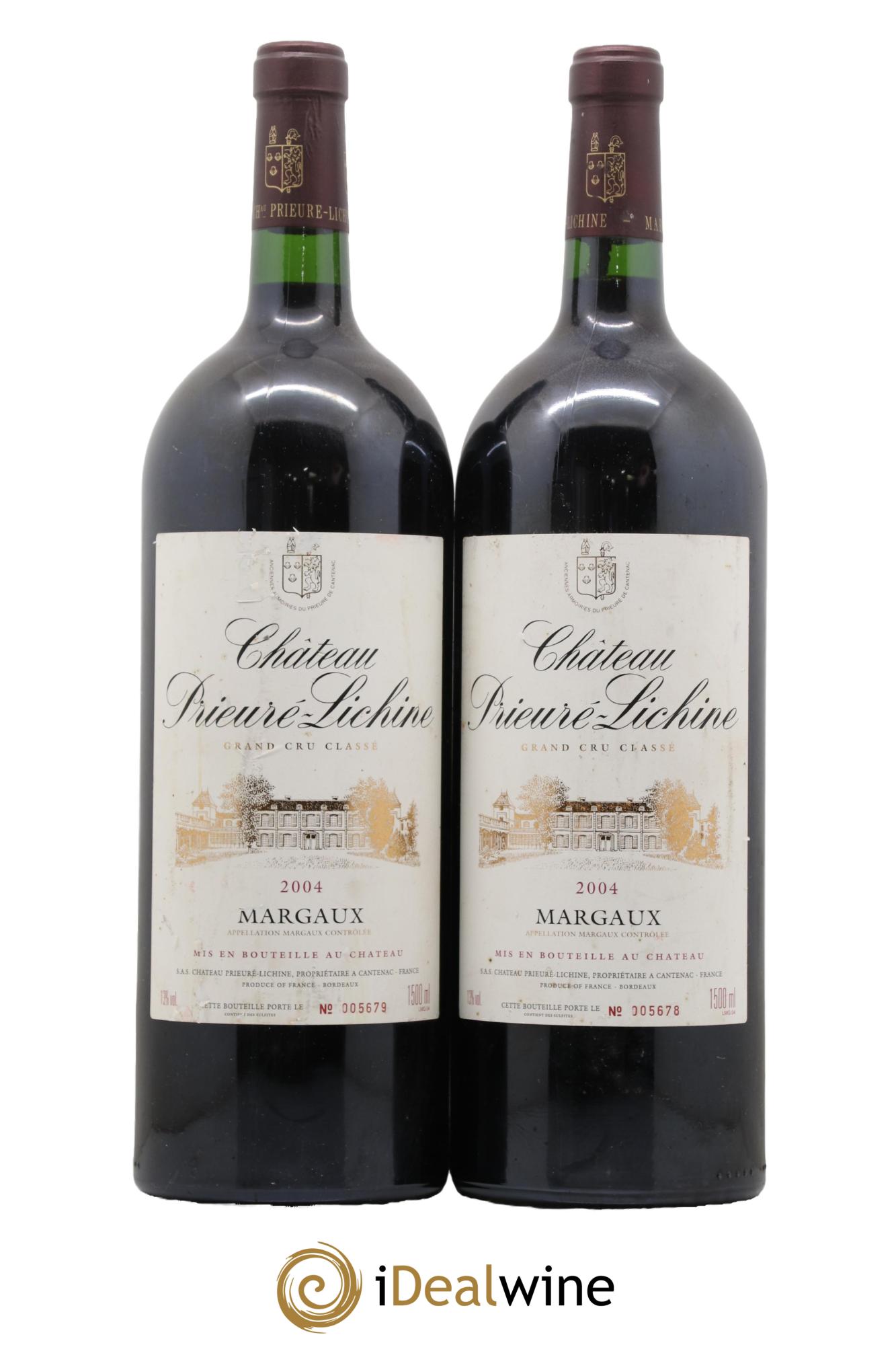 Château Prieuré Lichine 4ème Grand Cru Classé 2004 - Lot de 2 magnums - 0