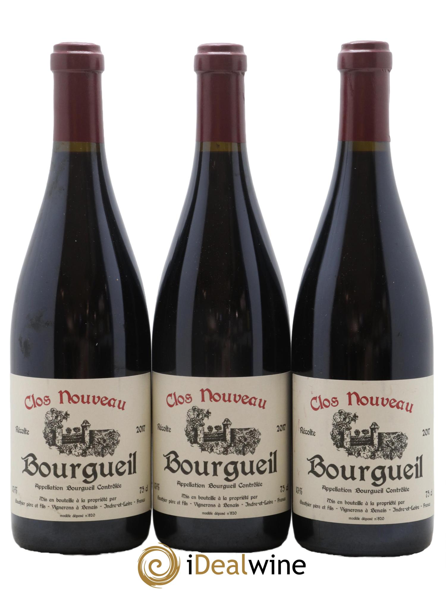 Bourgueil Clos Nouveau Domaine du Bel Air 2017 - Lot de 3 bouteilles - 0