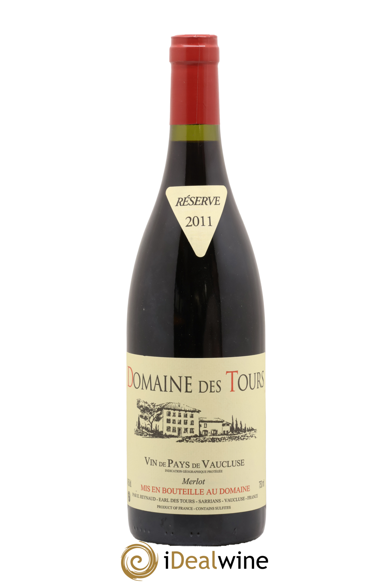 Vaucluse Domaine des Tours Merlot Emmanuel Reynaud 2011 - Lot of 1 bottle - 0