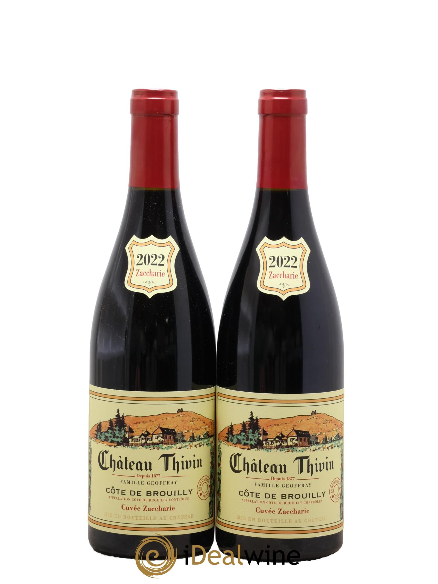 Côte de Brouilly Cuvée Zaccharie Château Thivin 2022 - Lotto di 2 bottiglie - 0
