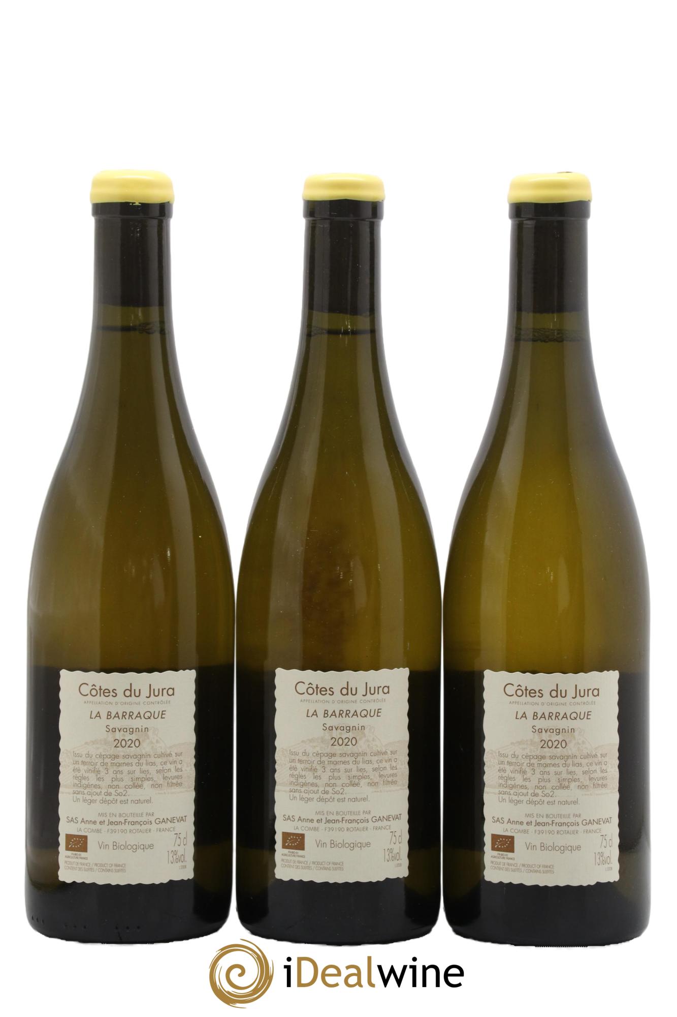 Côtes du Jura La Barraque Savagnin Anne et Jean François Ganevat 2020 - Posten von 3 Flaschen - 1
