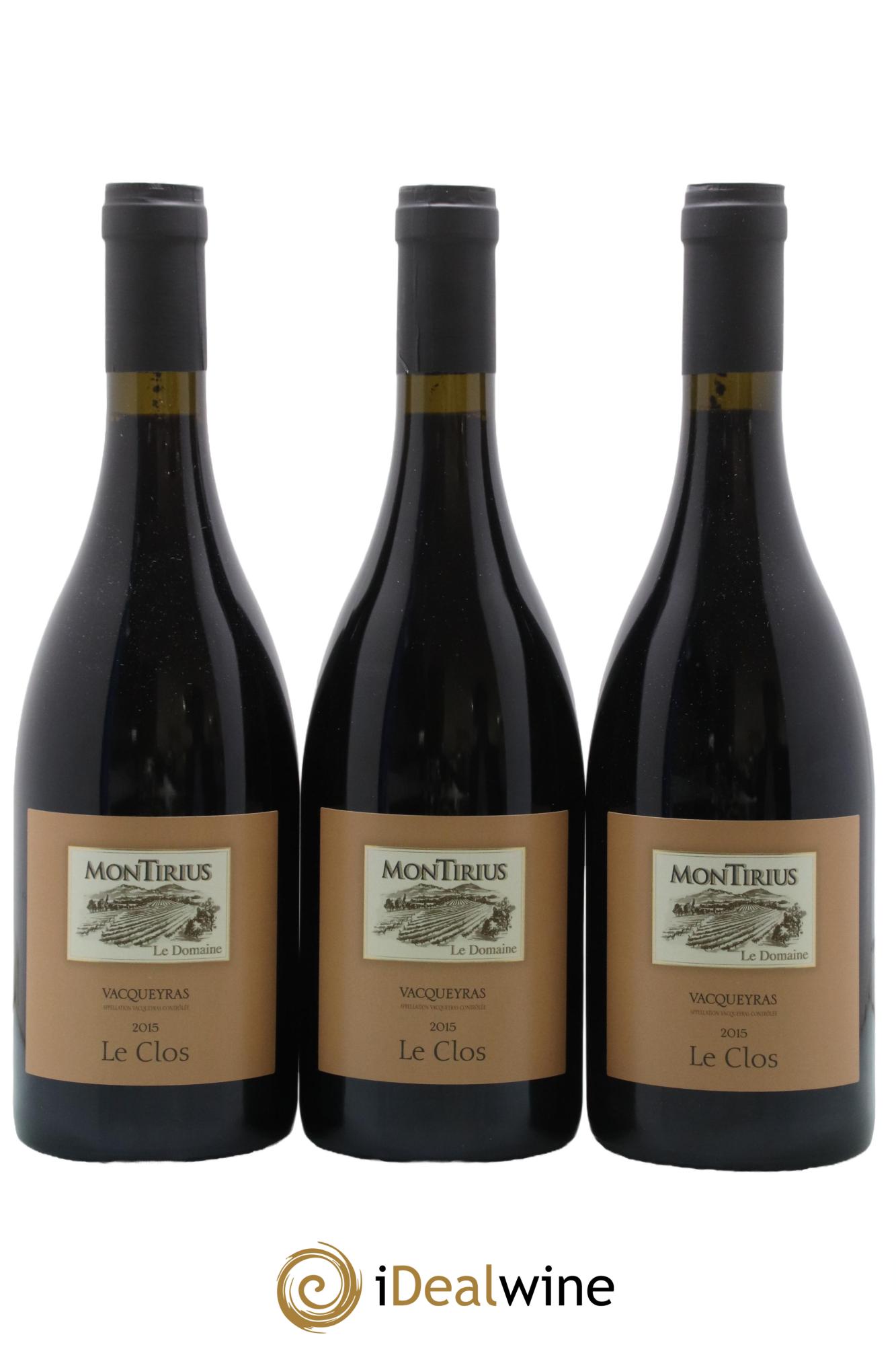 Vacqueyras Le Clos Domaine Montirius 2015 - Posten von 3 Flaschen - 0