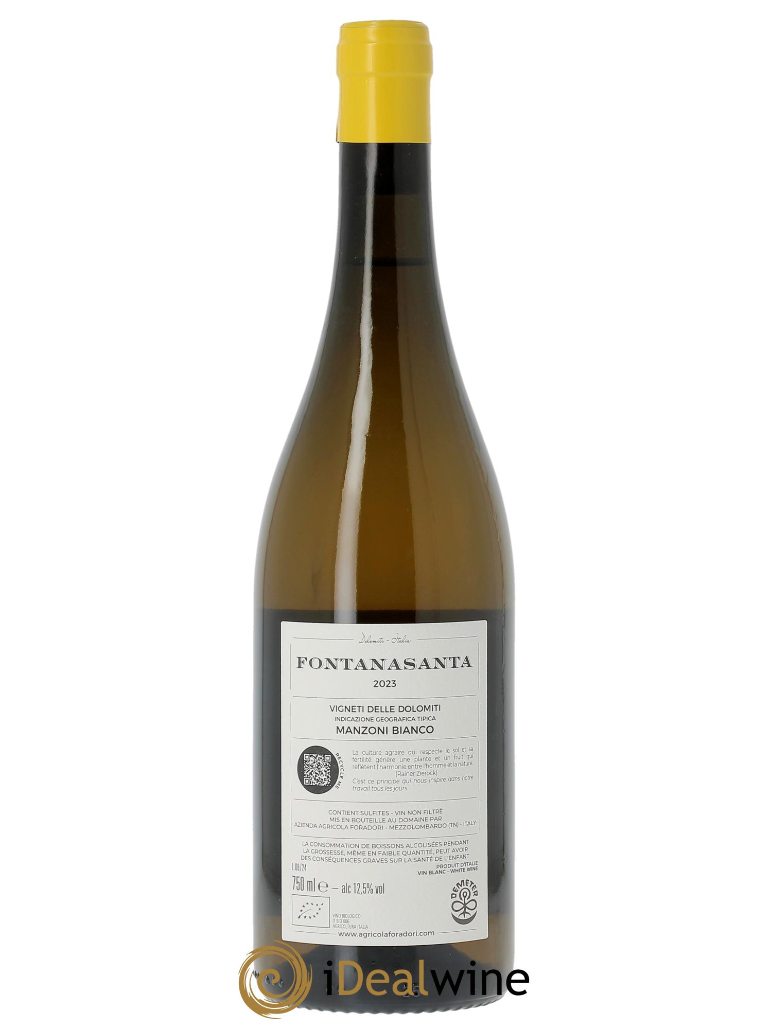 Vigneti delle Dolomiti IGT Fontanasanta Manzoni Elisabetta Foradori 2023 - Lot de 1 bouteille - 1