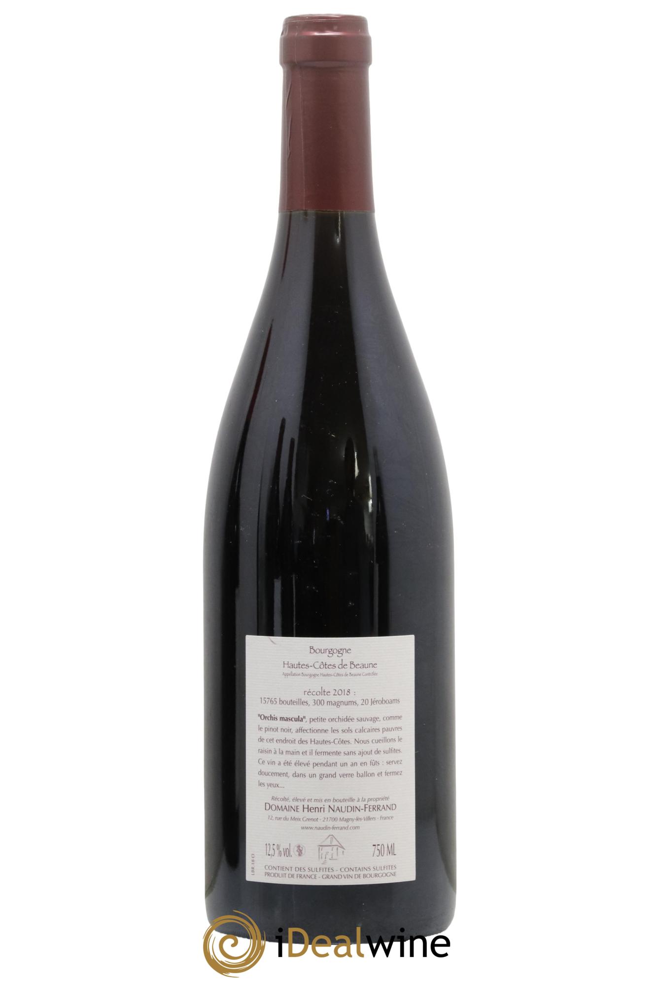 Hautes-Côtes de Beaune Orchis Mascula Naudin-Ferrand (Domaine) 2018 - Posten von 1 Flasche - 1