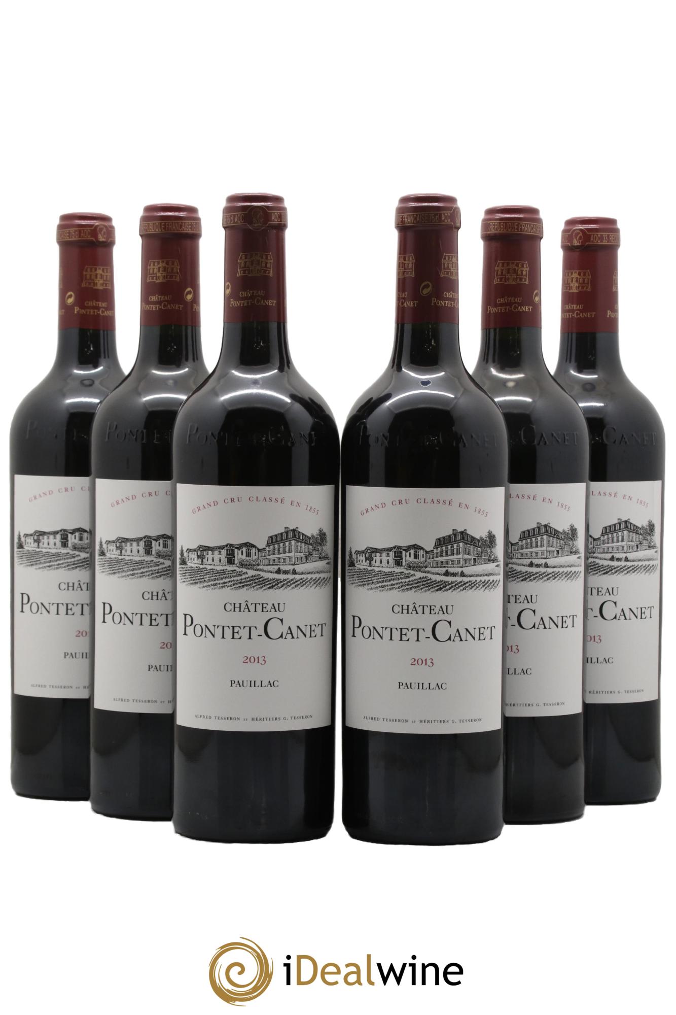 Château Pontet Canet 5ème Grand Cru Classé 2013 - Posten von 6 Flaschen - 0