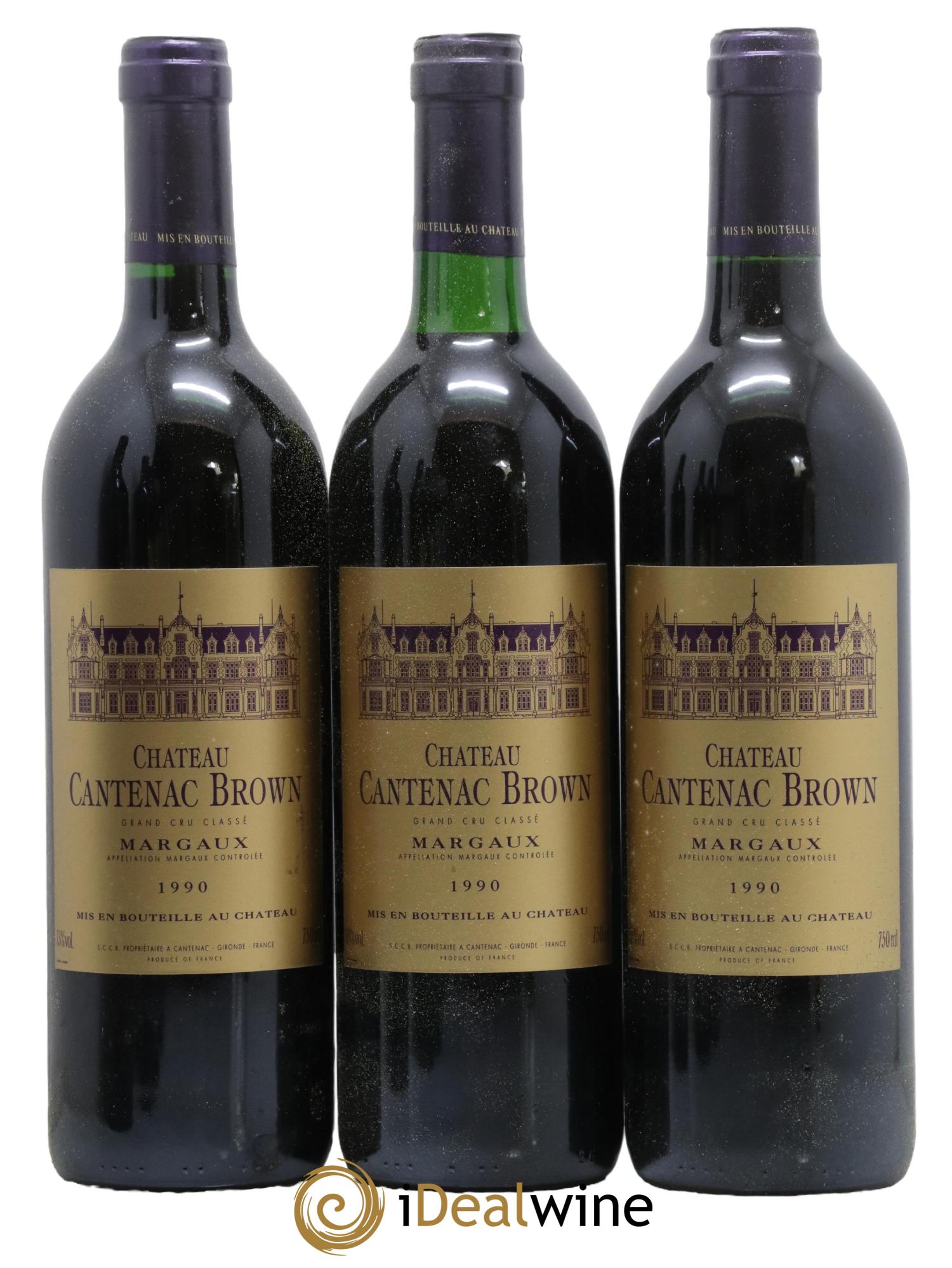 Château Cantenac Brown 3ème Grand Cru Classé 1990 - Lot de 6 bouteilles - 1