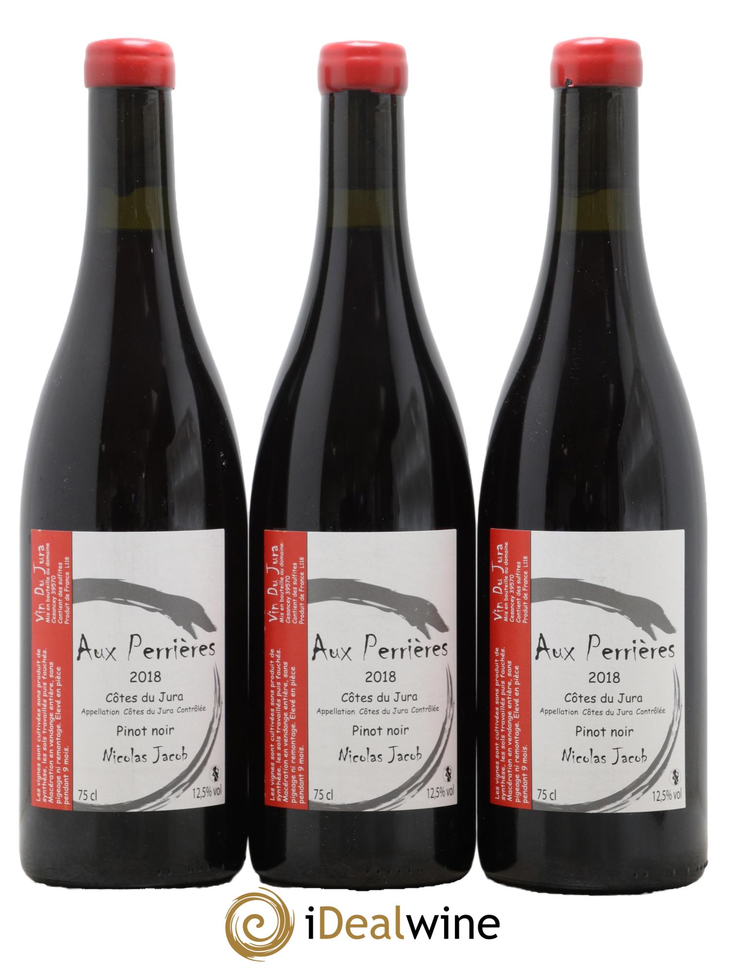Côtes du Jura Aux Perrières Nicolas Jacob 2018 - Lot de 3 bouteilles - 0