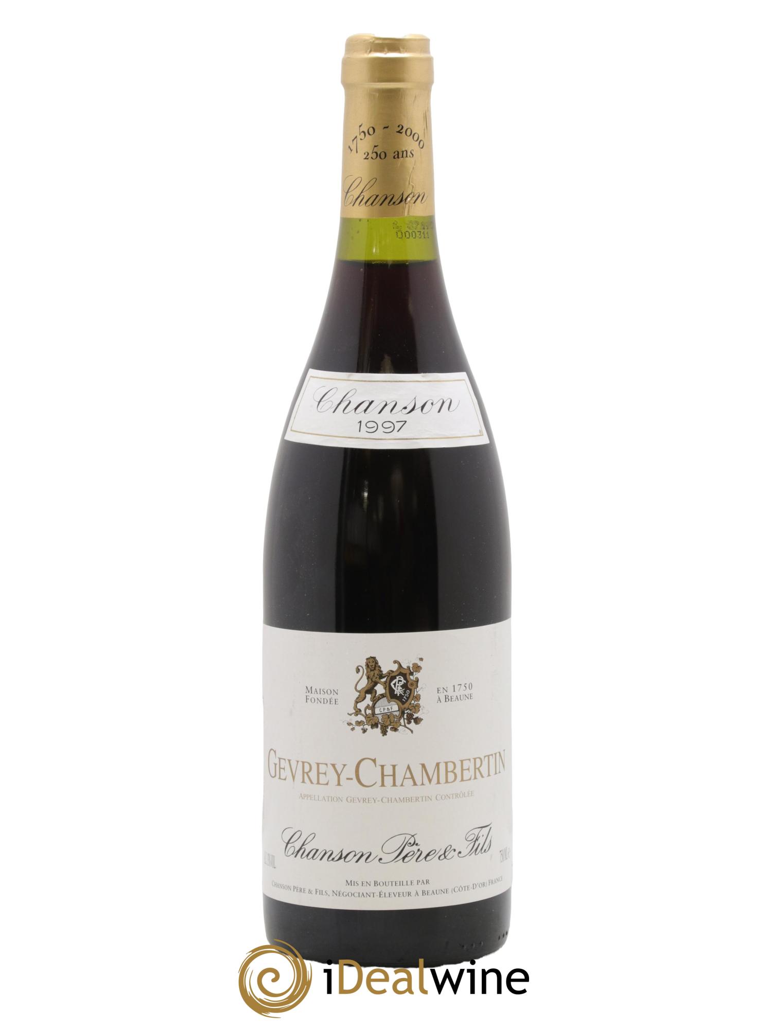 Gevrey-Chambertin Chanson (Domaine) 1997 - Lot de 1 bouteille - 0