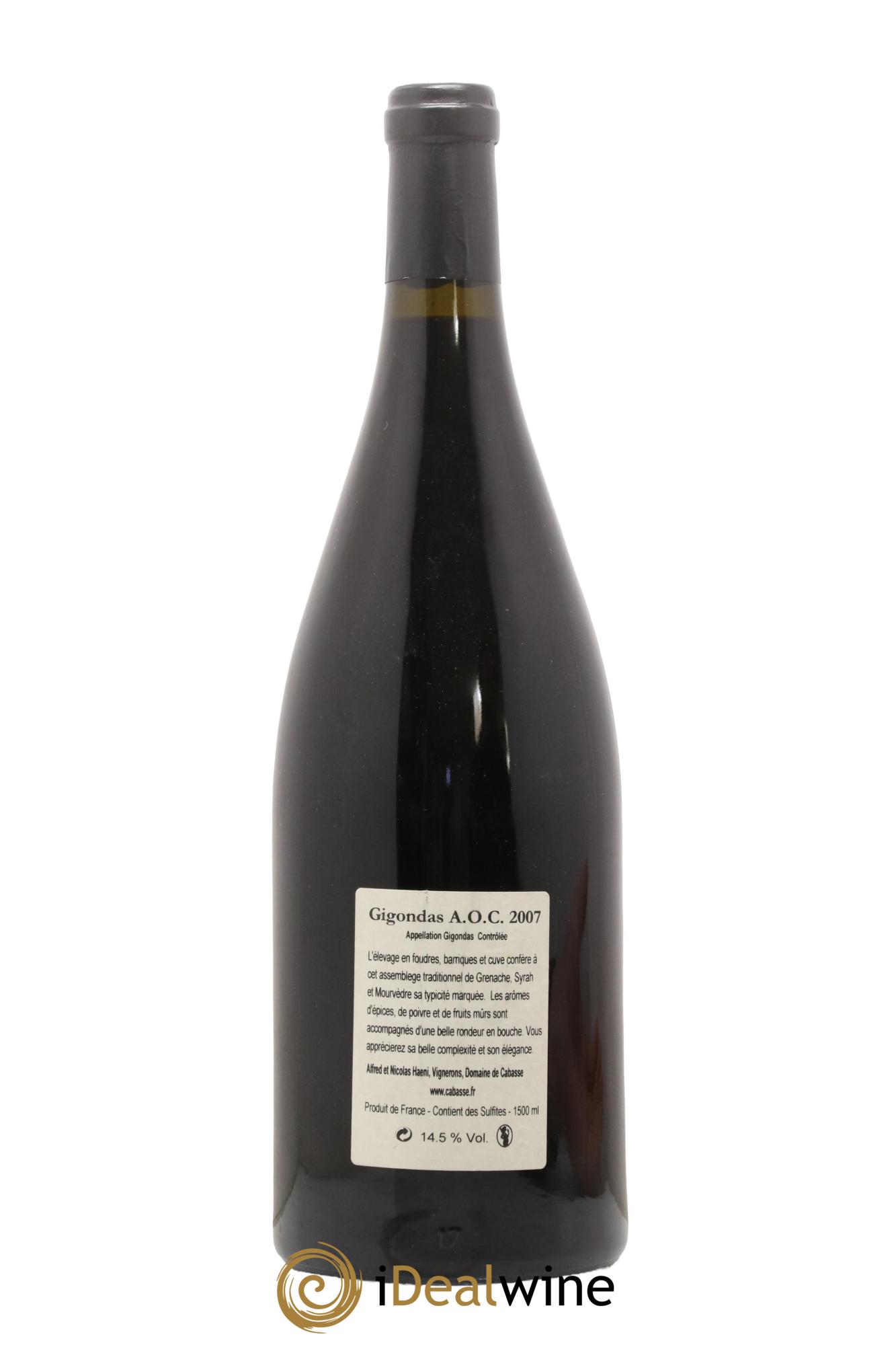 Gigondas Domaine De Cabasse 2007 - Lot de 1 magnum - 1
