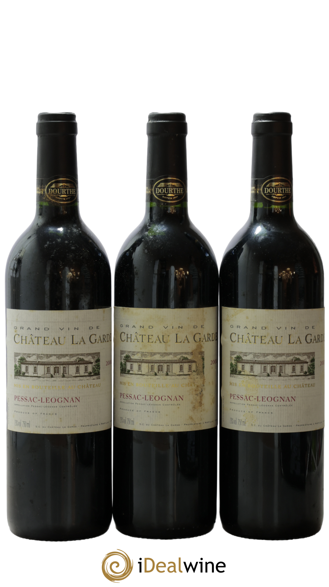 Château la Garde 2000 - Lot of 3 bottles - 0