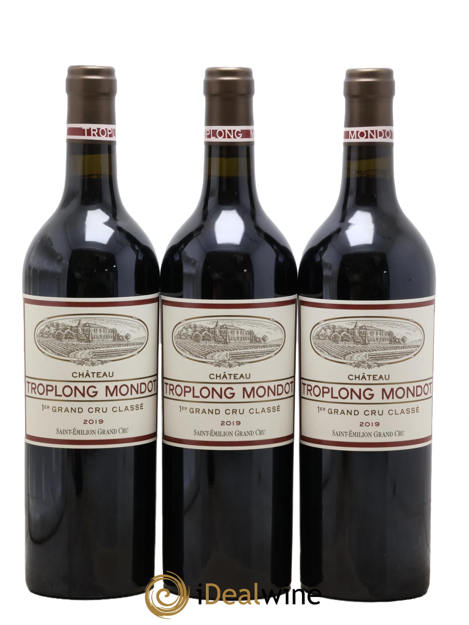 Château Troplong Mondot 1er Grand Cru Classé B  2019 - Lot de 3 bouteilles - 0