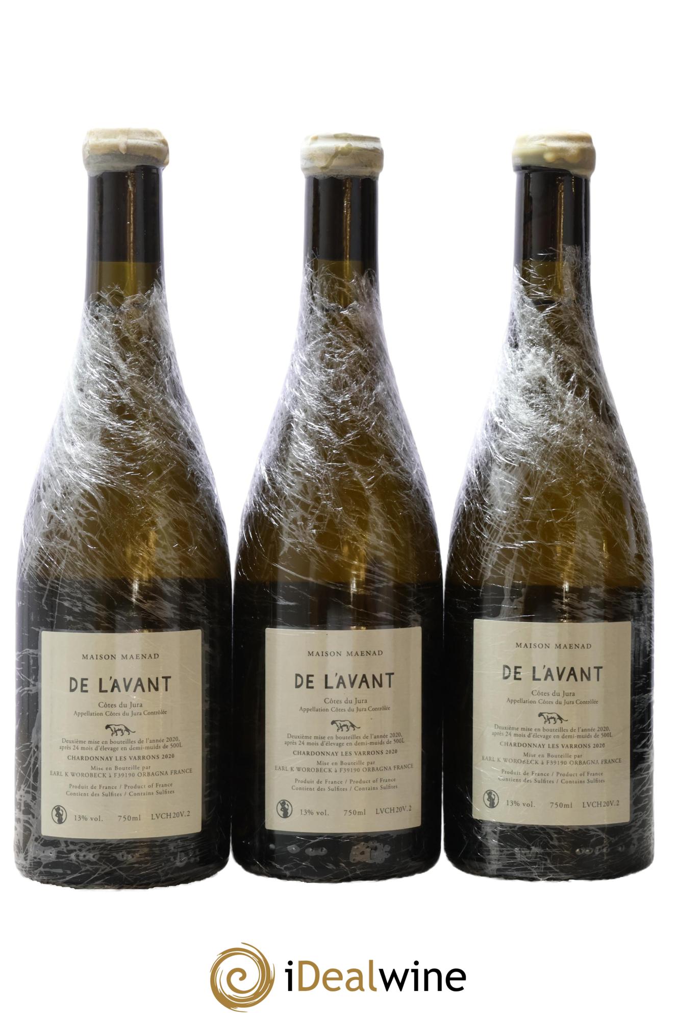 Côtes du Jura De l'Avant Les Varrons Katie Worobeck Maison Maenad 2020 - Lot de 3 bouteilles - 1
