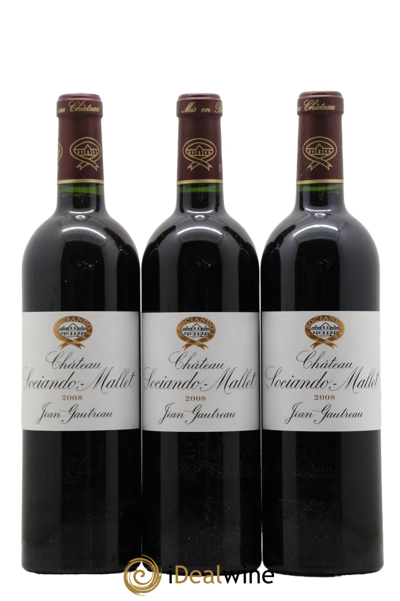 Château Sociando Mallet 2008 - Lotto di 12 bottiglie - 3