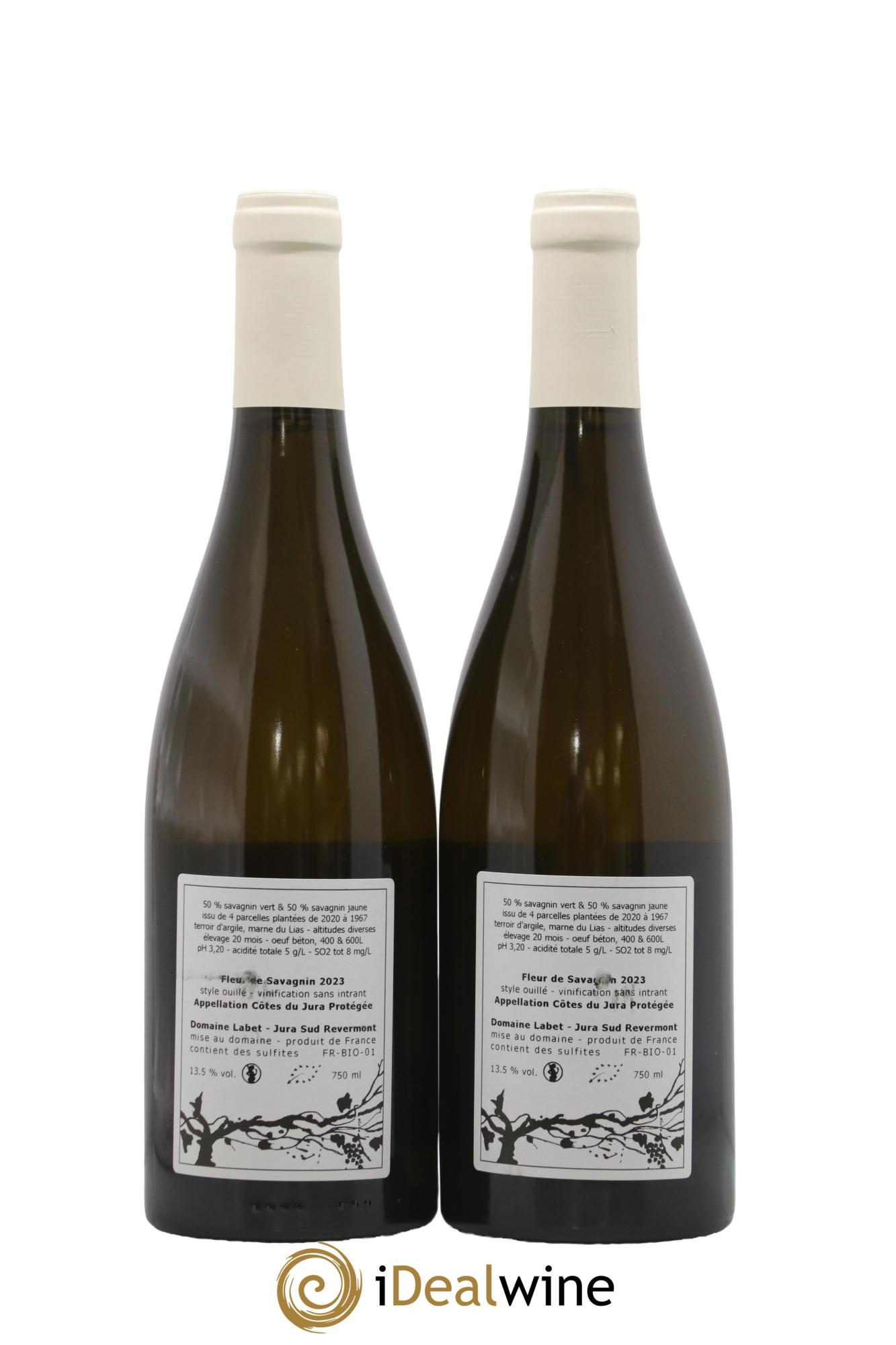 Côtes du Jura Fleur de Savagnin Romain - Julien  - Charline Labet 2023 - Lot de 2 bouteilles - 1