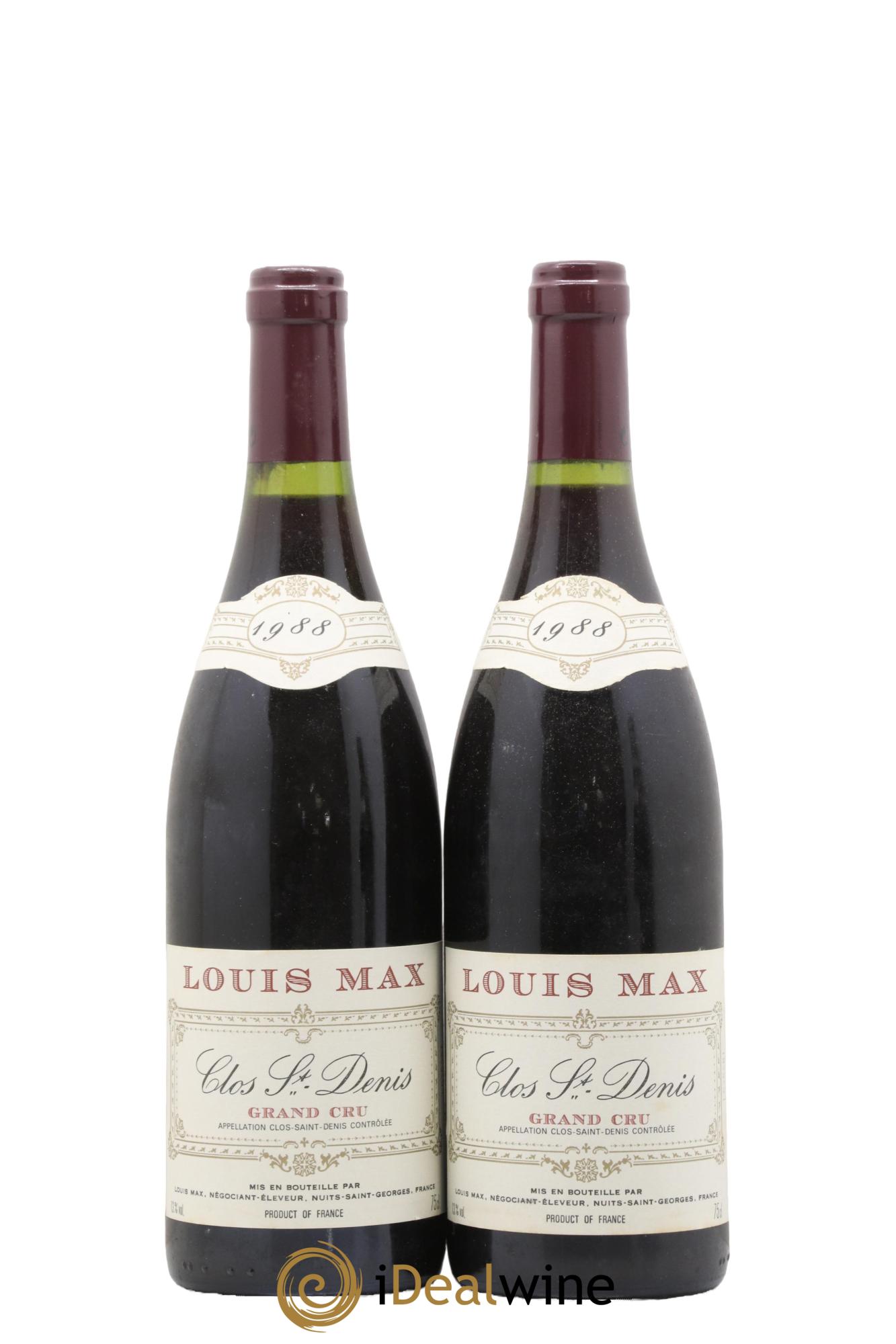 Clos Saint-Denis Grand Cru Louis Max 1988 - Lot de 2 bouteilles - 0