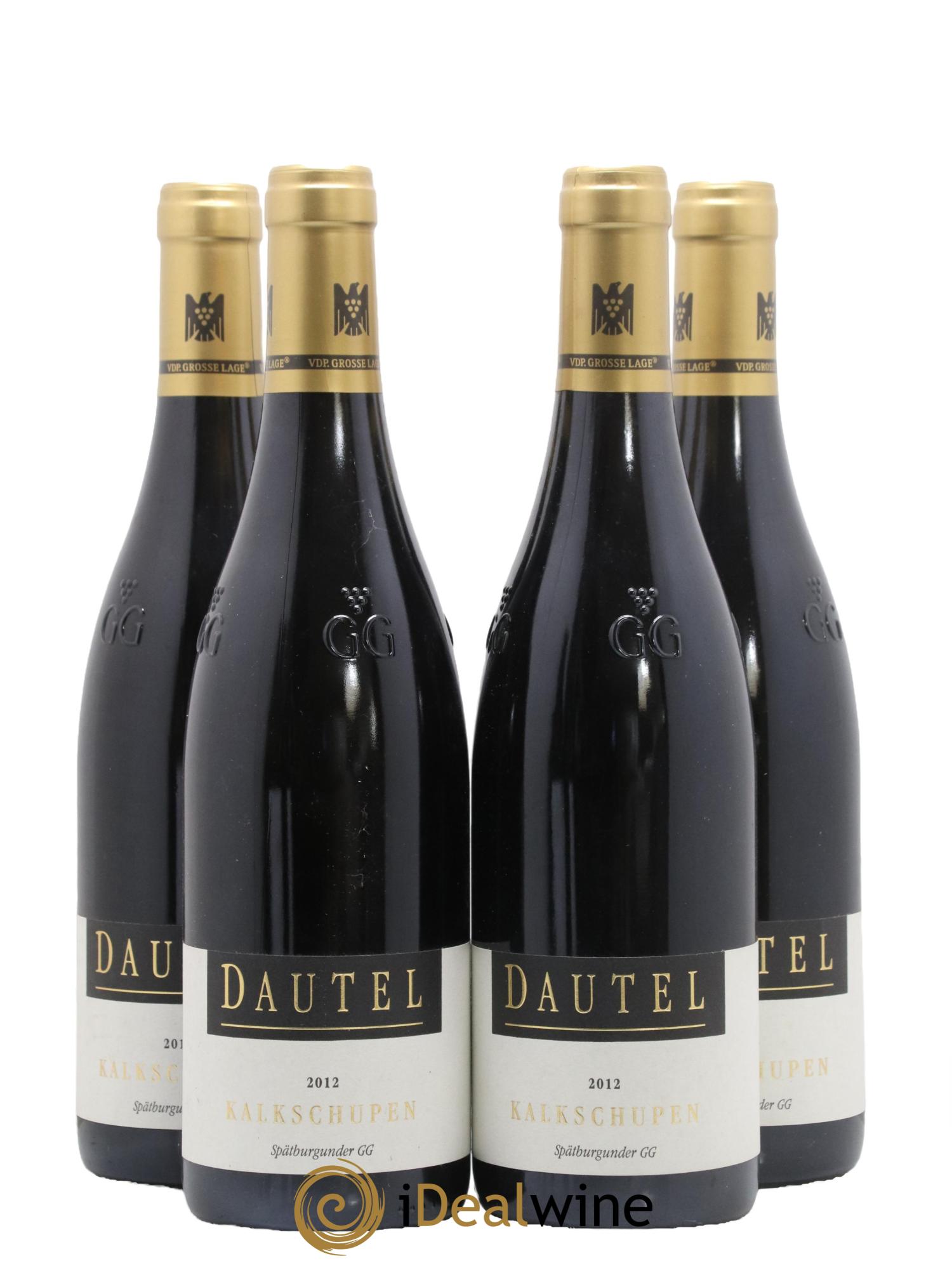 Allemagne Spätburgunder Kalkschupen GG Dautel 2012 - Lot de 4 bouteilles - 0