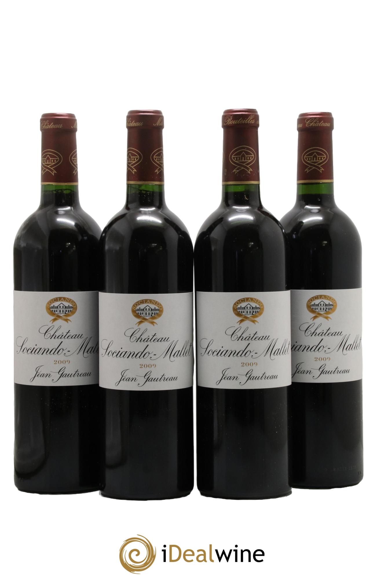 Château Sociando Mallet 2009 - Lot de 4 bouteilles - 0