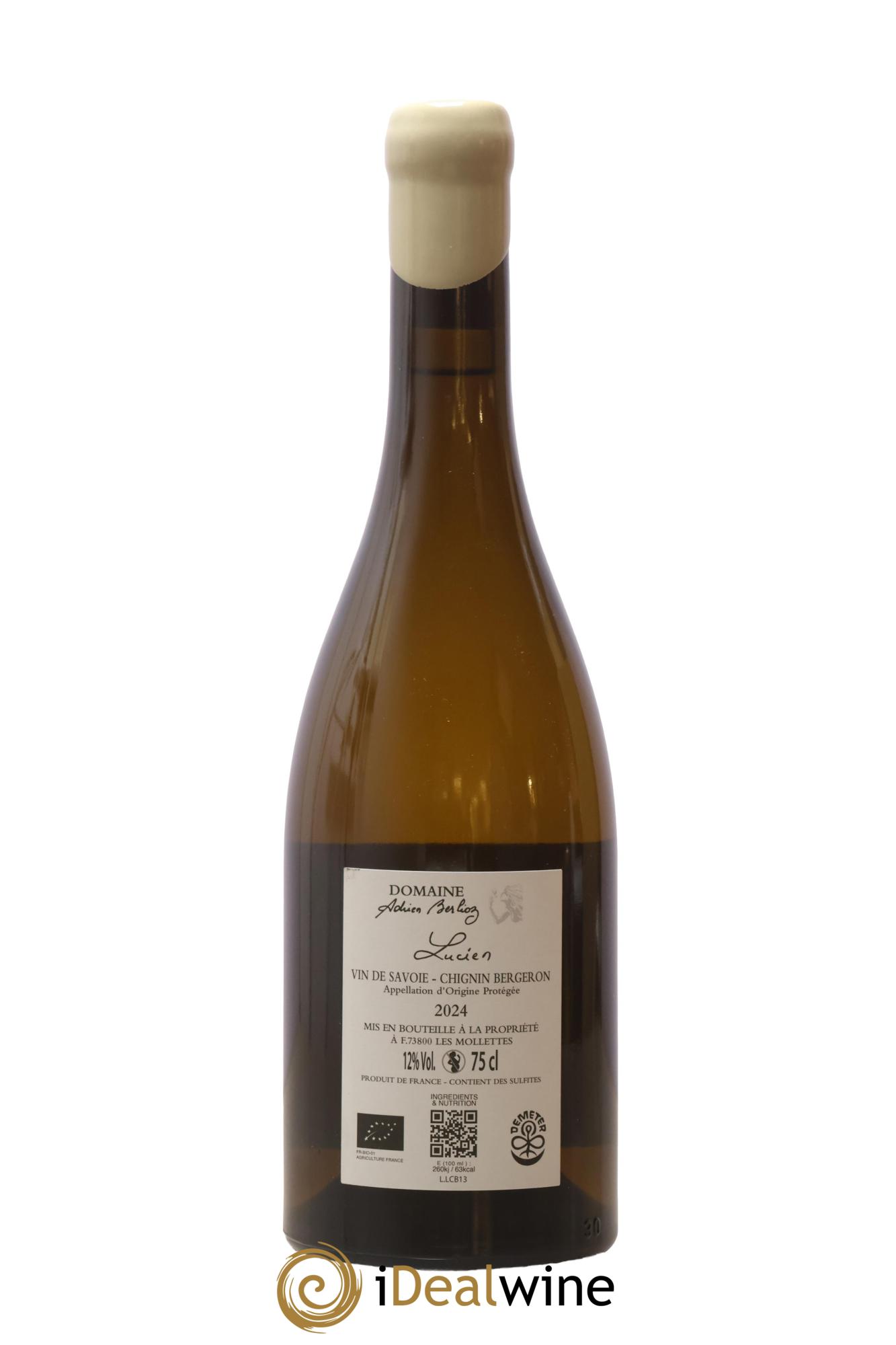 Vin de Savoie Chignin-Bergeron Lucien Adrien Berlioz 2024 - Lot de 1 bouteille - 1