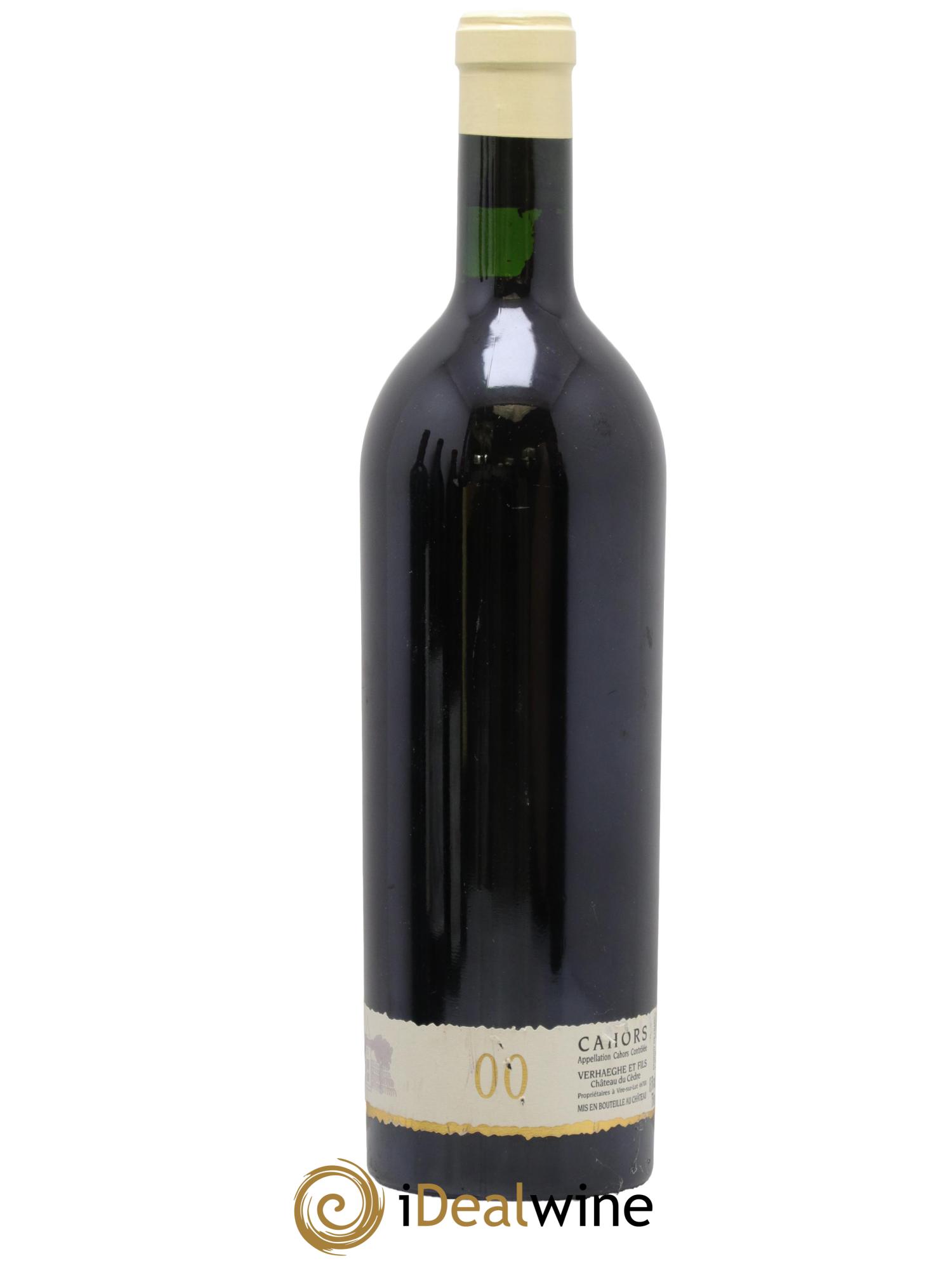 Cahors Château du Cèdre GC Pascal et Jean-Marc Verhaeghe 2000 - Lot de 1 bouteille - 1