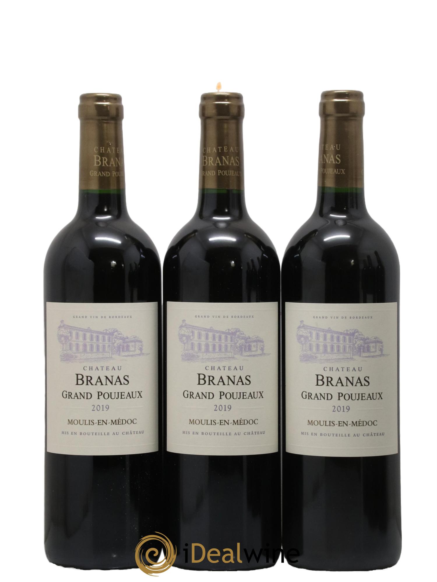 Château Branas Grand Poujeaux Cru Bourgeois 2019 - Lot de 6 bouteilles - 1