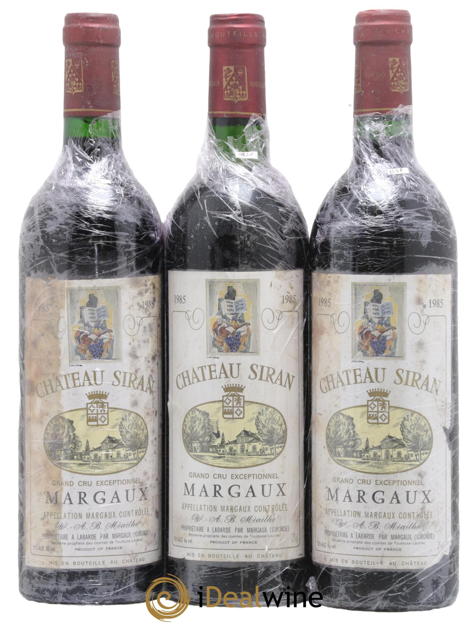 Château Siran 1985 - Lotto di 3 bottiglie - 0